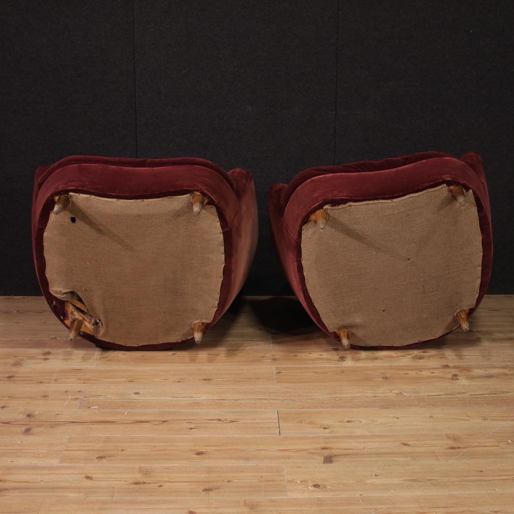 20th Century Velvet Italian Home & Garden design by Gio Ponti Living Room Set For Sale 8