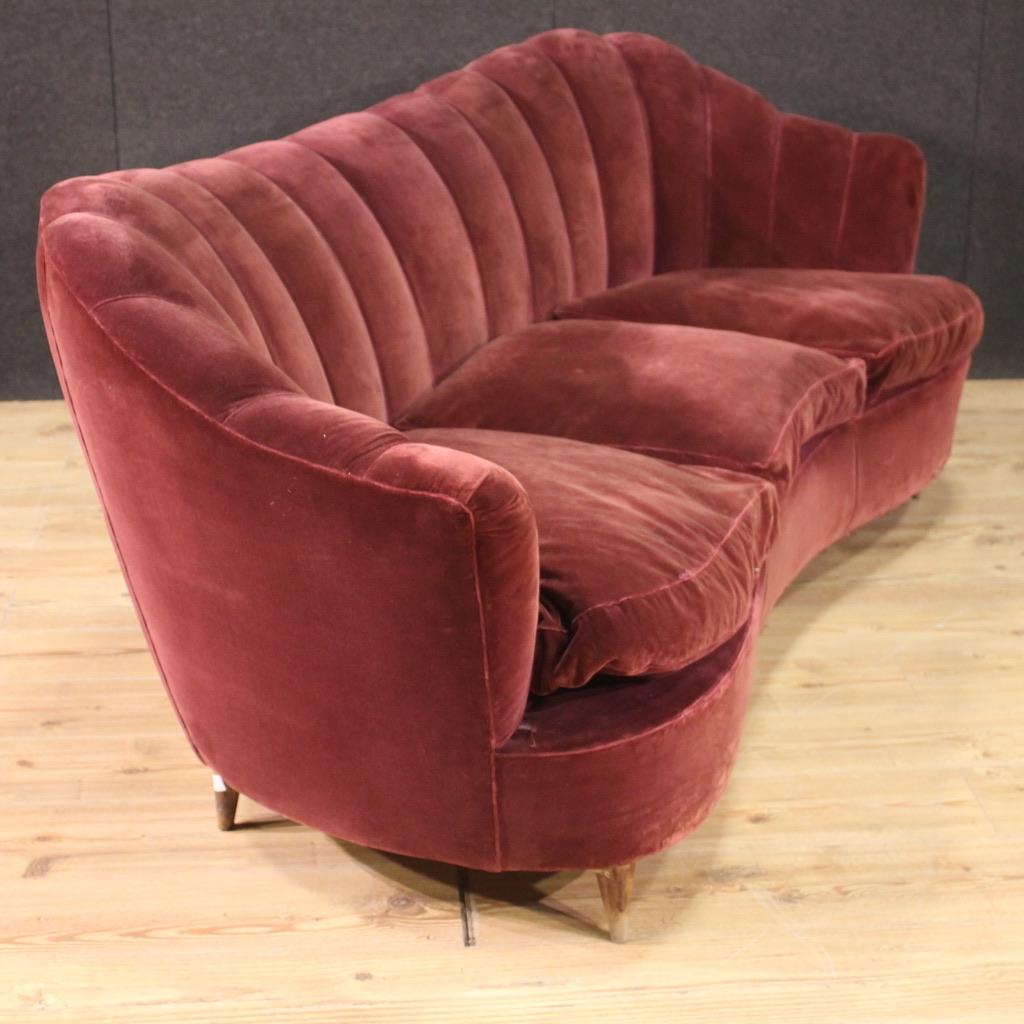 Mid-20th Century 20th Century Velvet Italian Home & Garden design by Gio Ponti Living Room Set For Sale