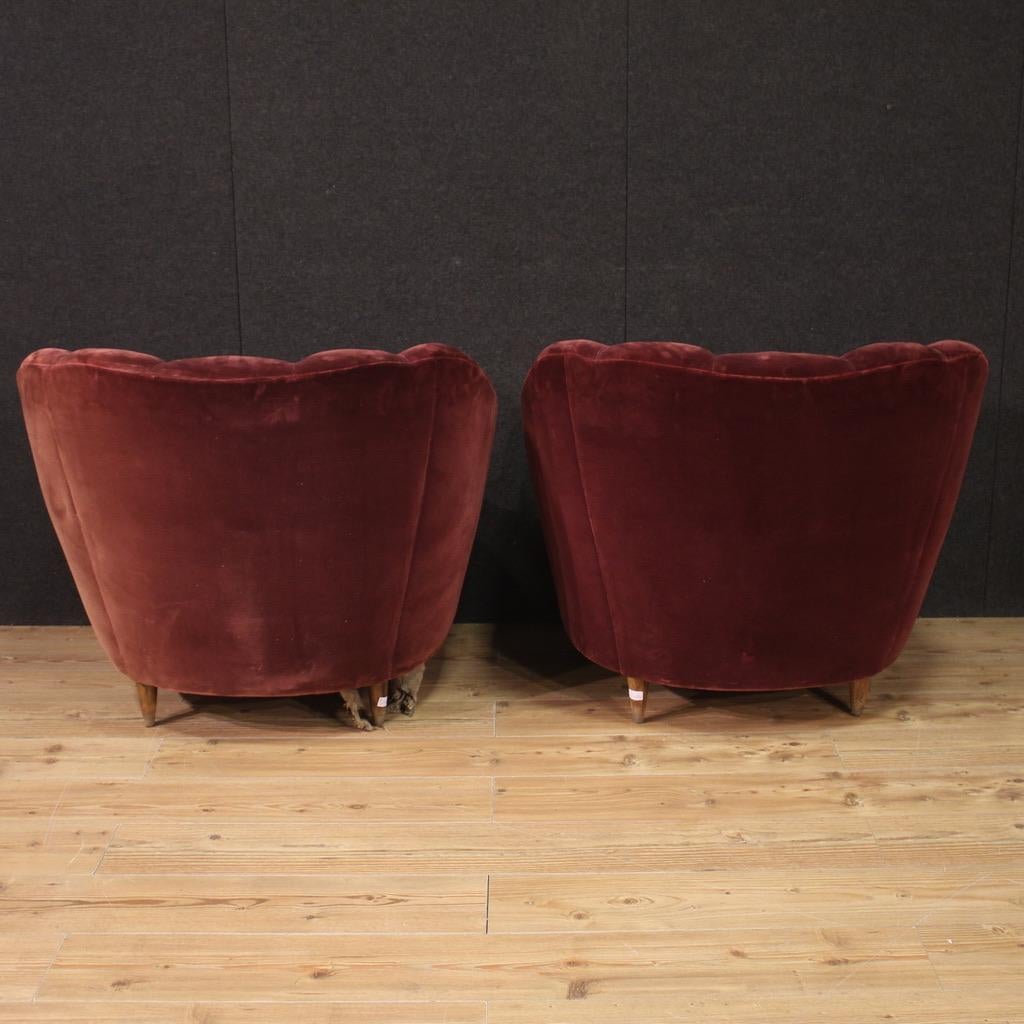 20th Century Velvet Italian Home & Garden design by Gio Ponti Living Room Set For Sale 5
