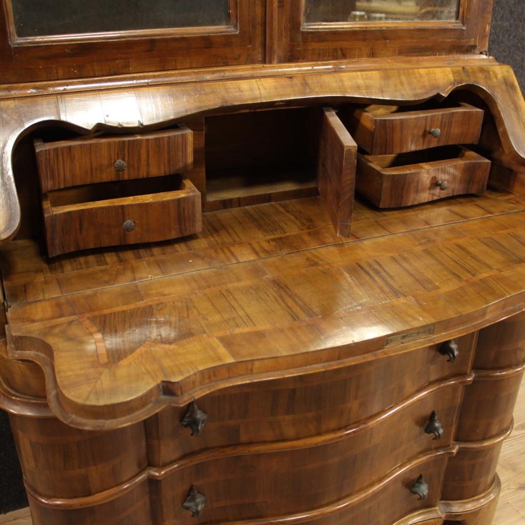 20th Century Veneered Wood Italian Trumeau Secrétaire Desk, 1950s For Sale 3