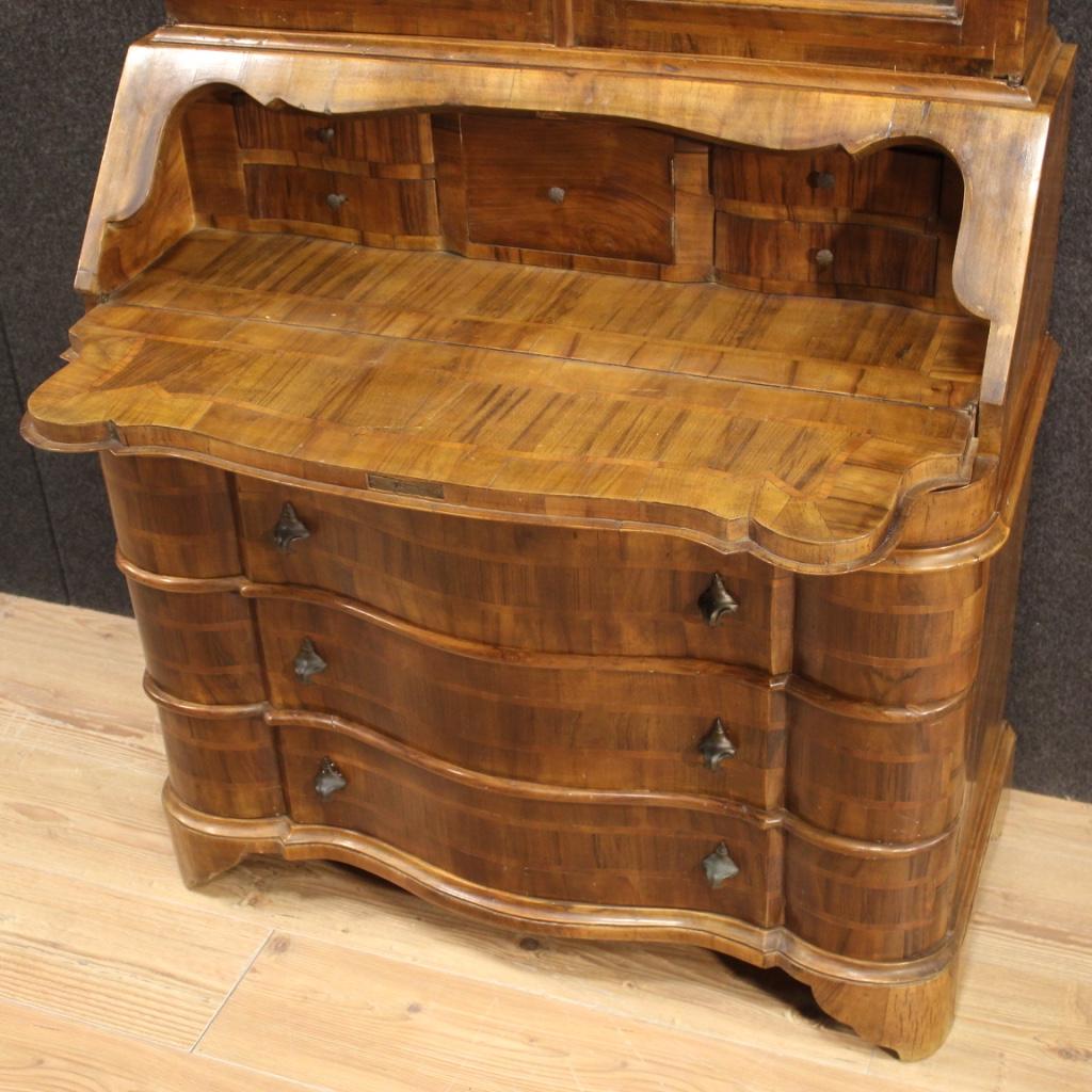 20th Century Veneered Wood Italian Trumeau Secrétaire Desk, 1950s For Sale 4