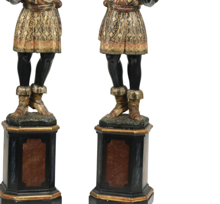 Mexican 20th Century Venetian Blackmoore on Stand For Sale