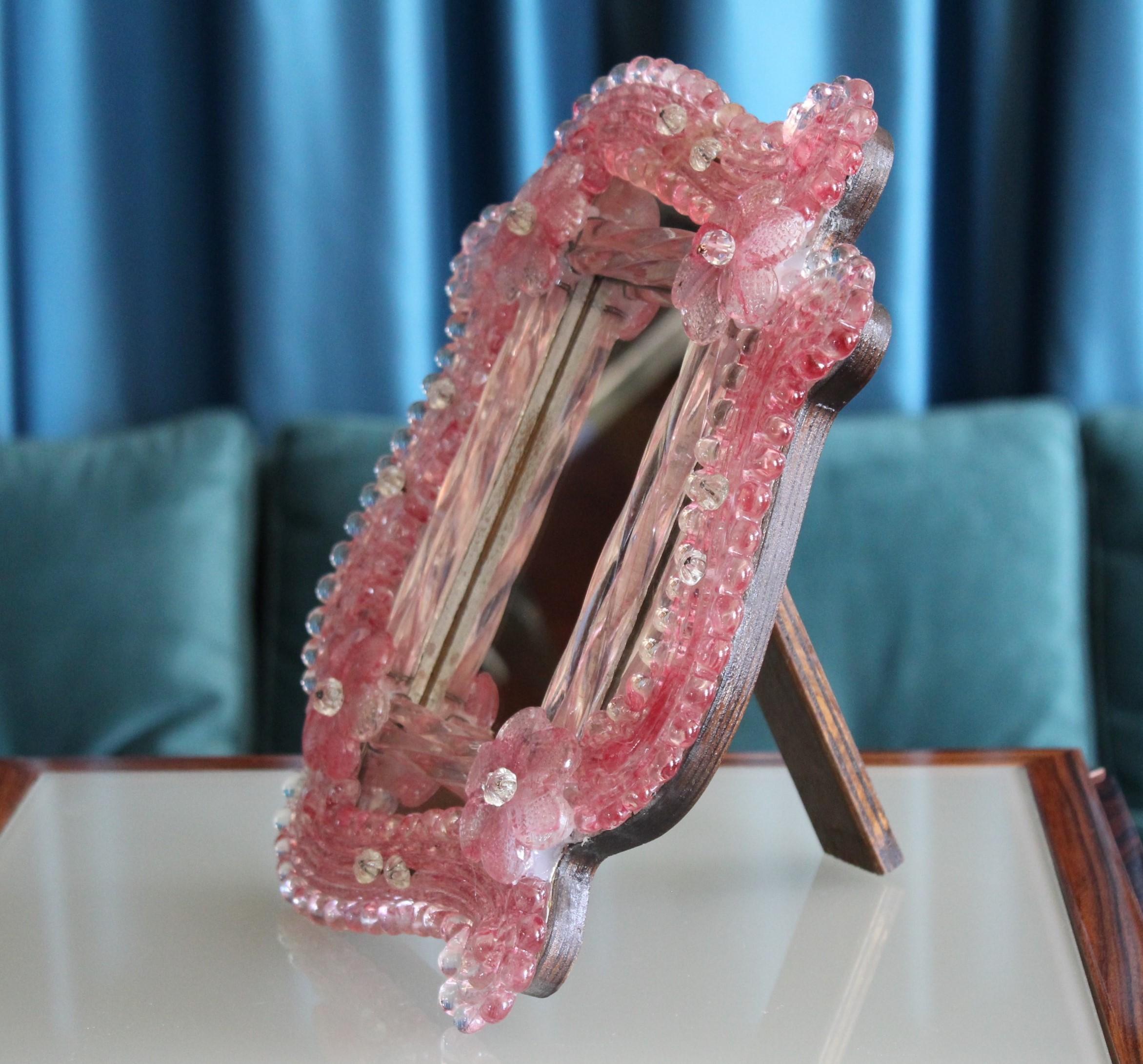 20th Century Venetian Crystal Mirror, 1910 In Fair Condition In Matosinhos, PT