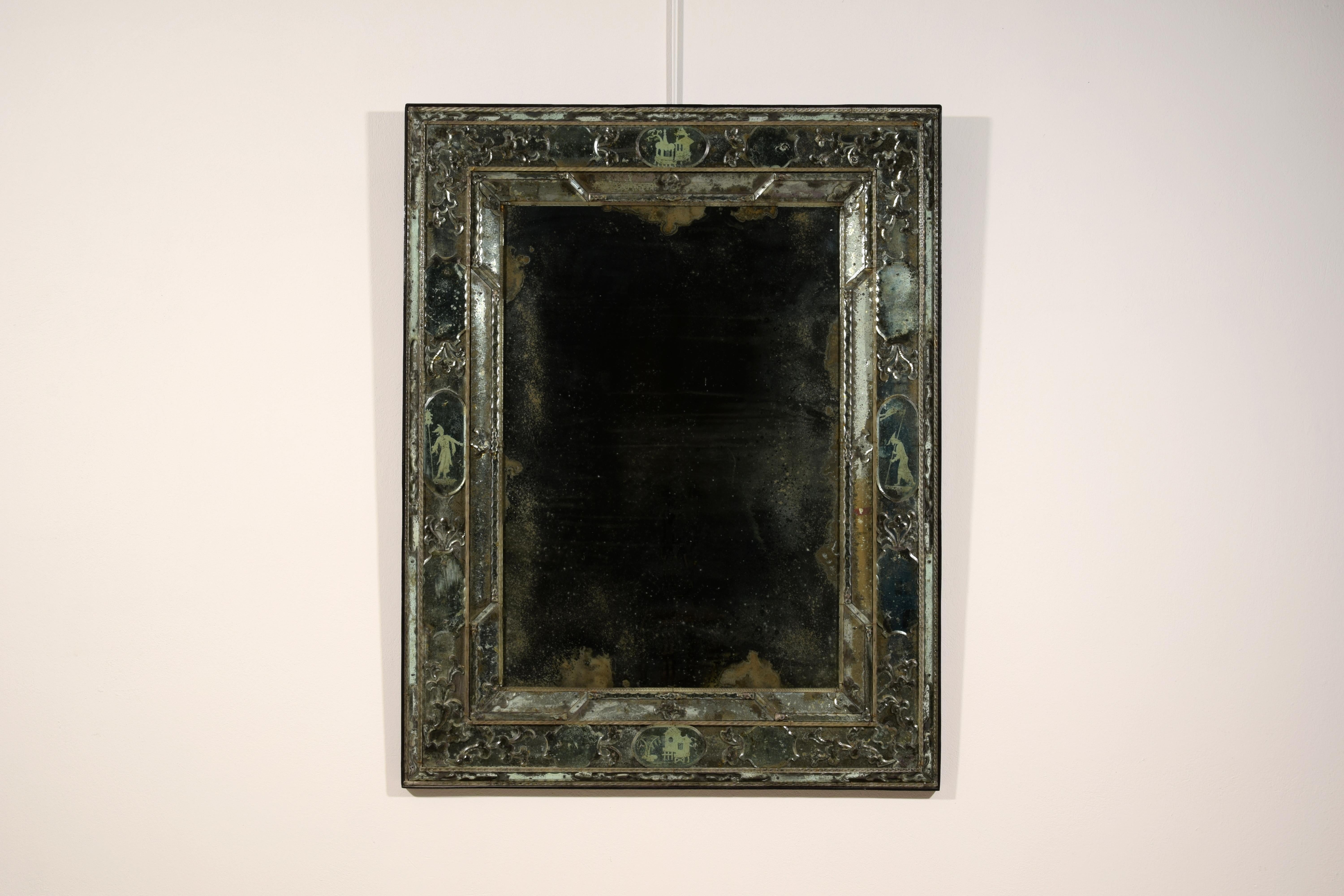 20. Jahrhundert, Venezianischer Spiegel (Barock) im Angebot