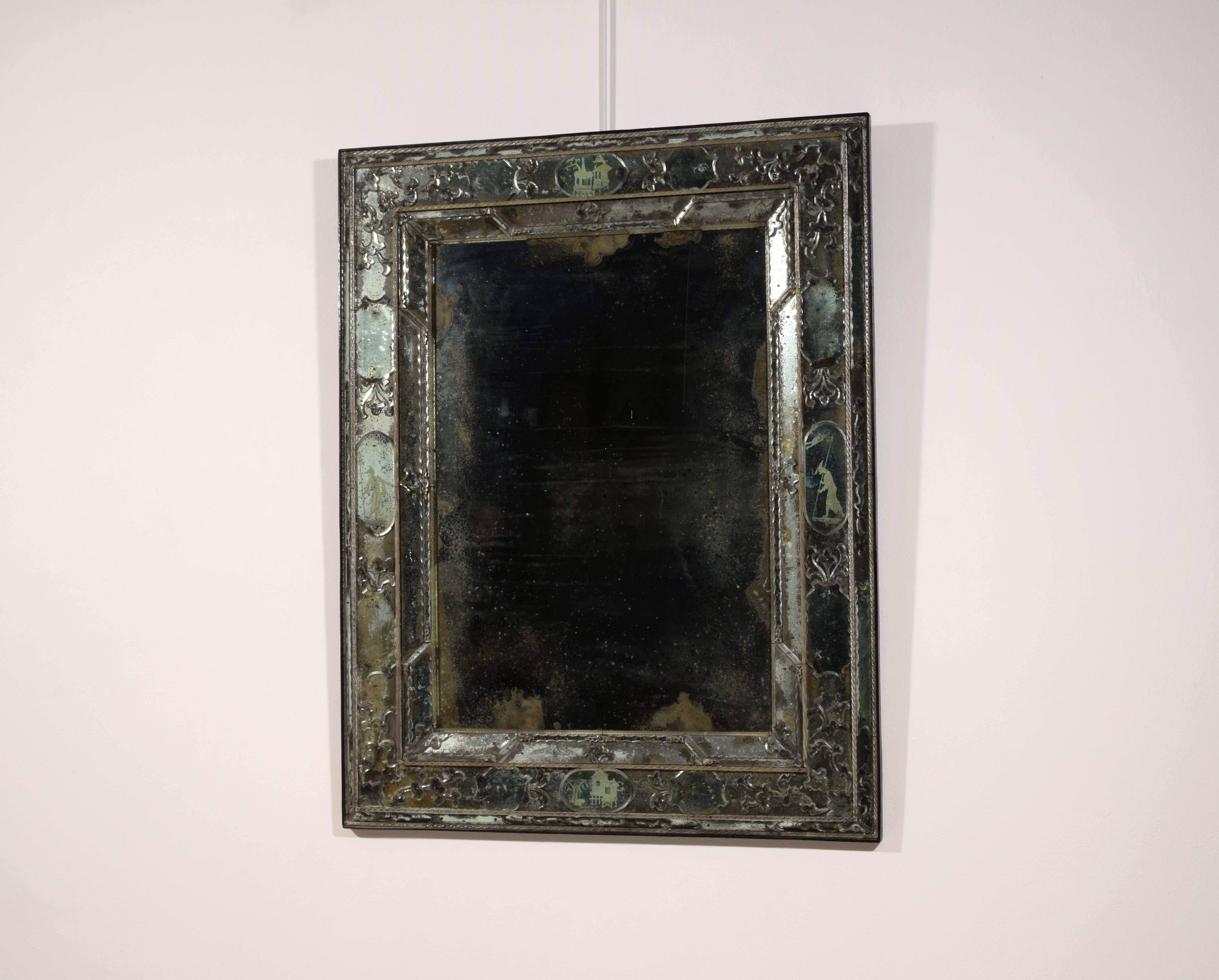 20th Century 20th century, Venetian Mirror For Sale