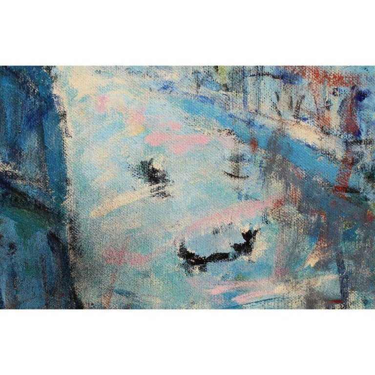 20th Century Venice Painting Tempera on Canvas by Armando Santi For Sale 5