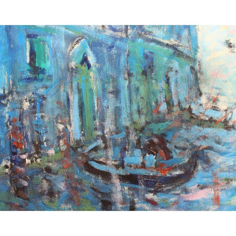 20th Century Venice Painting Tempera on Canvas by Armando Santi For Sale 4