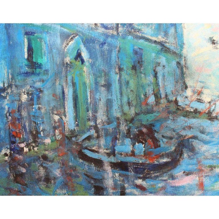 20th Century Venice Painting Tempera on Canvas by Armando Santi For Sale 6