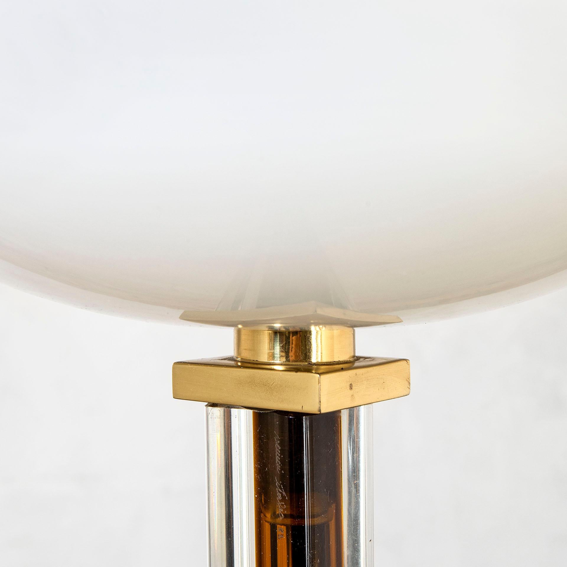 Italian 20th Century Venini Floor Lamp Mod. Tolboi in Murano Glass and Metal, 80s For Sale