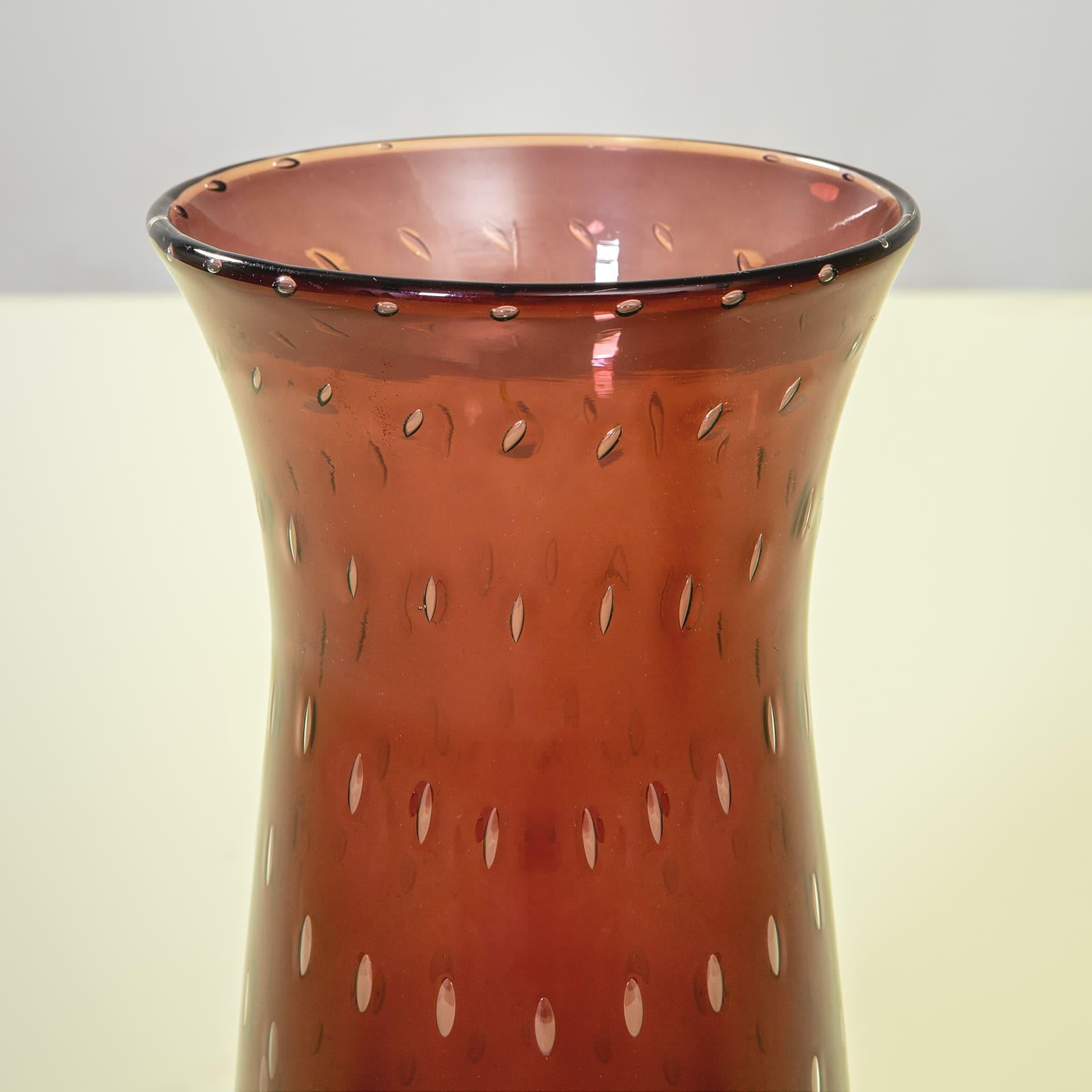 siglo XX, Jarrón de cristal de Murano Venini Moderno de mediados de siglo en venta