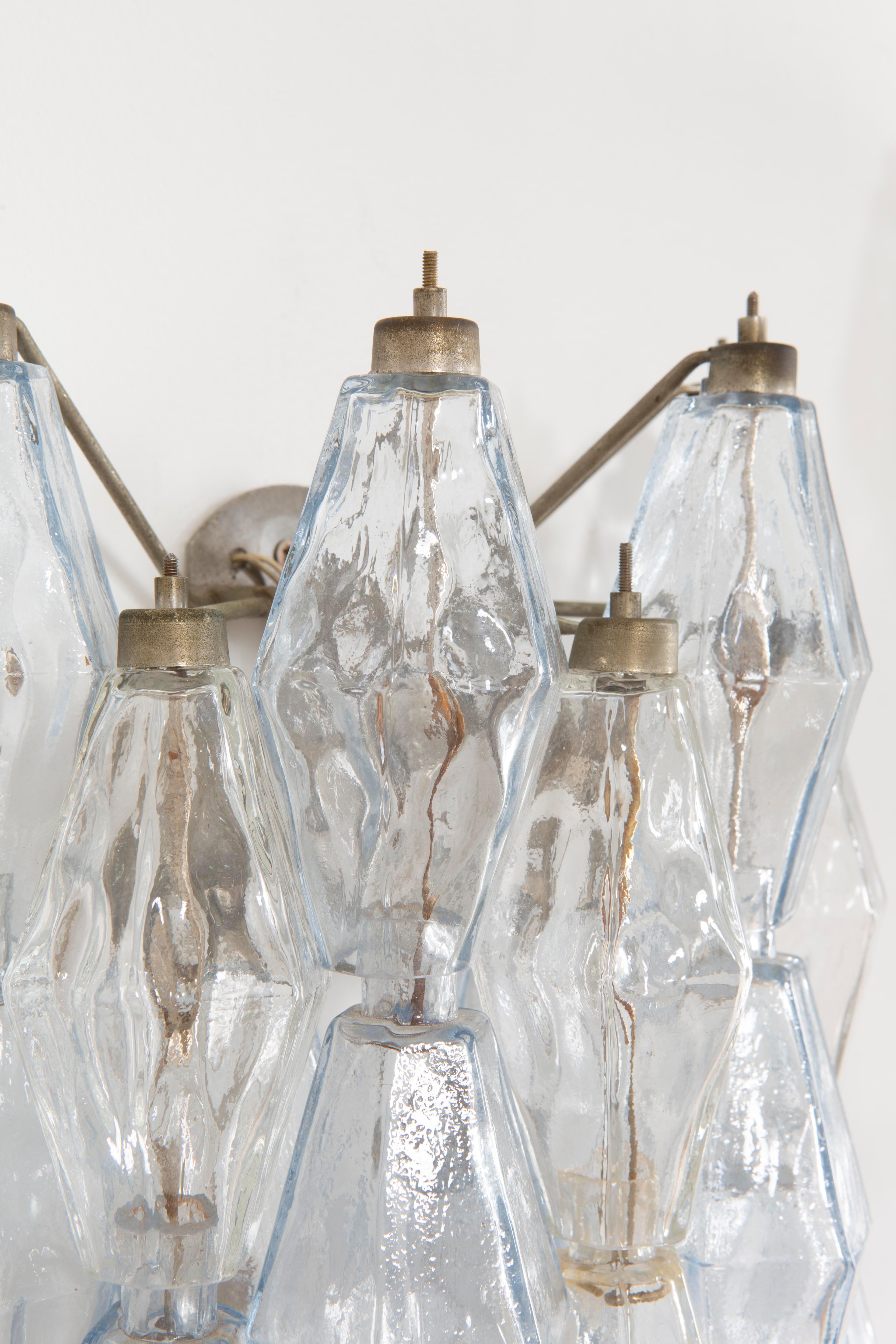 XX secolo, Coppia di lampade da parete Venini mod. Poliedri in vetro di Murano, anni '60 in vendita 4