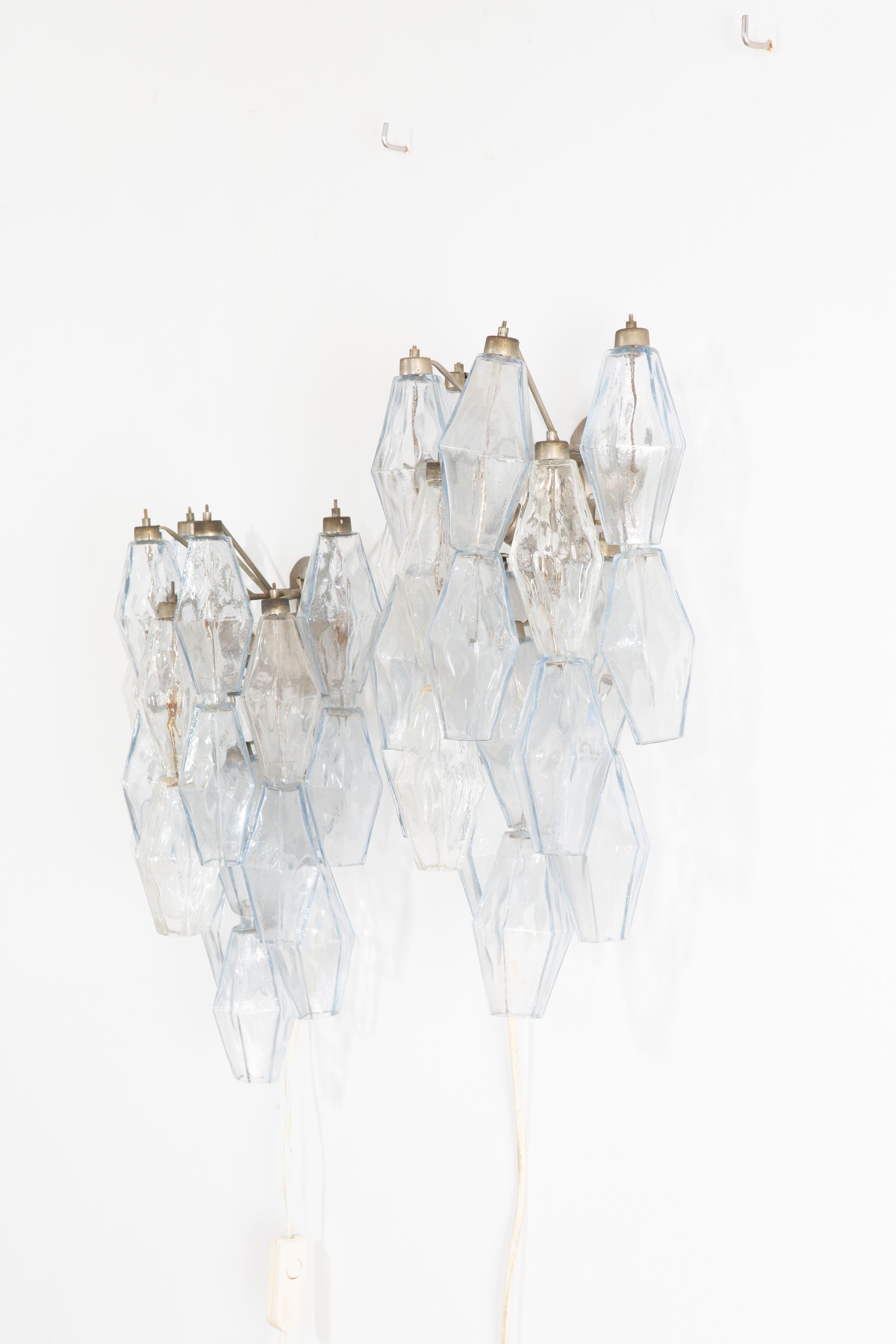 XX secolo, Coppia di lampade da parete Venini mod. Poliedri in vetro di Murano, anni '60 in vendita 1