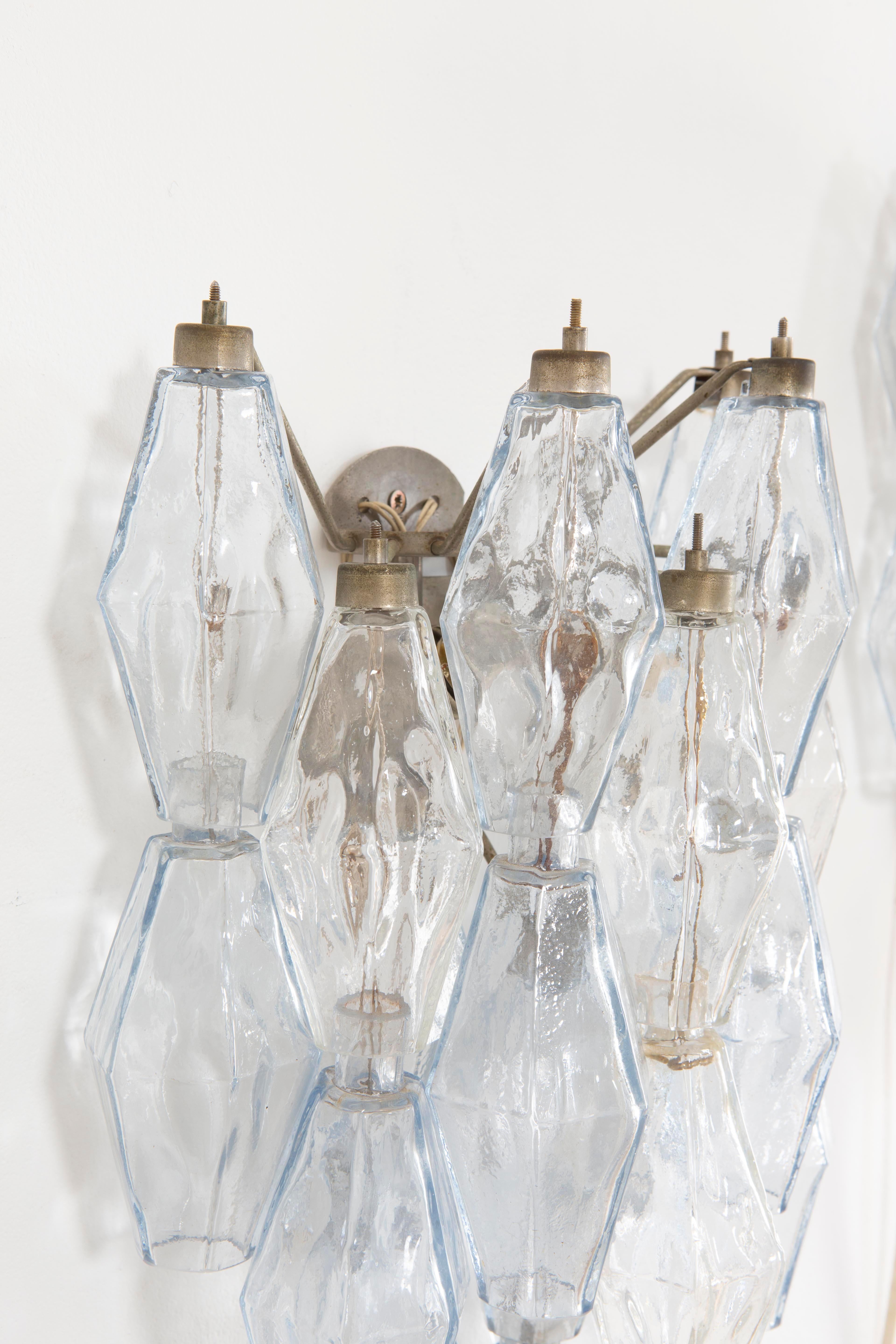 XX secolo, Coppia di lampade da parete Venini mod. Poliedri in vetro di Murano, anni '60 in vendita 2