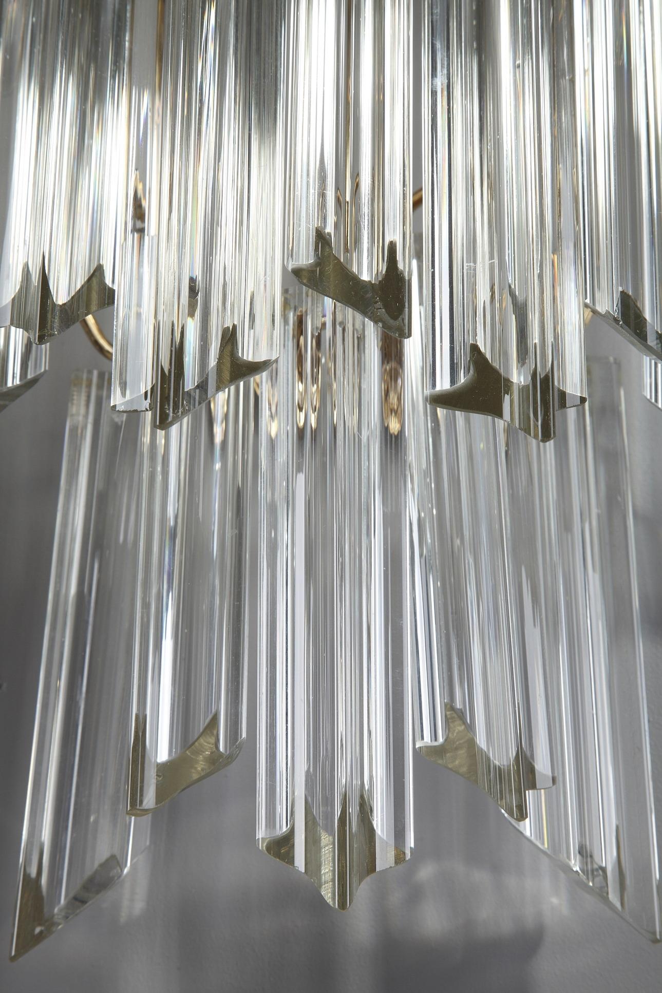 Gilt 20th Century Venini Wall Lights Sconces in Murano Glass