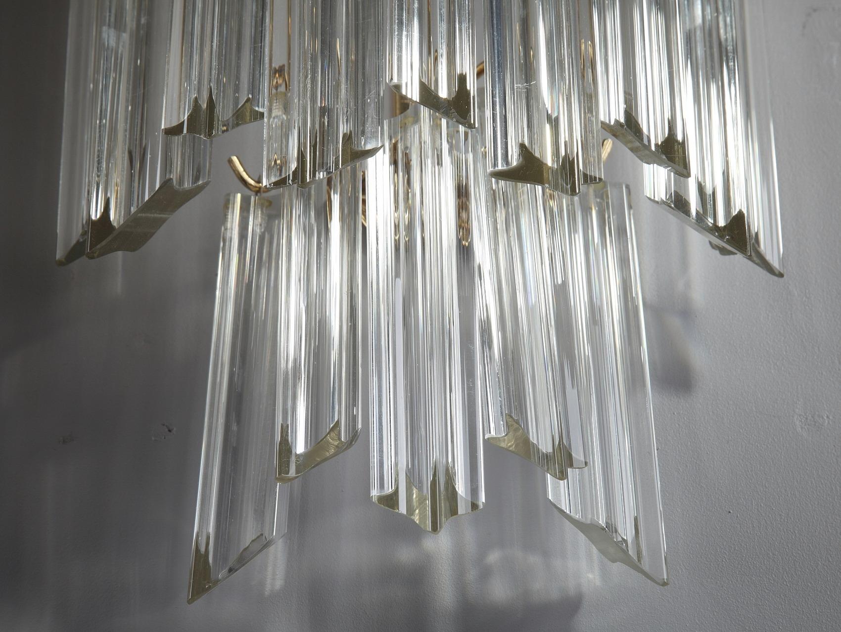 20th Century Venini Wall Lights Sconces in Murano Glass In Good Condition In Paris, FR