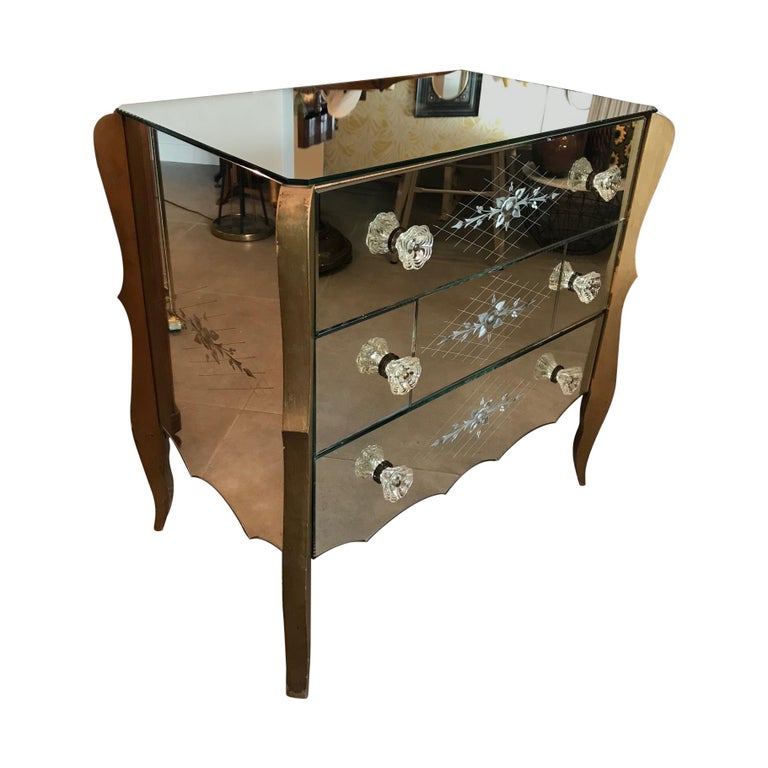 20th Century Venetian Mirror Commode, 1950s at 1stDibs