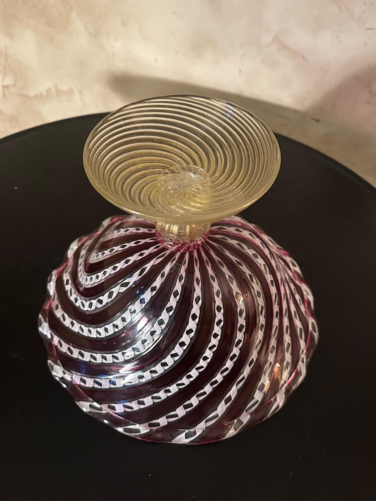 20th century Venitian Murano Glass Bowl, 1950s For Sale 5