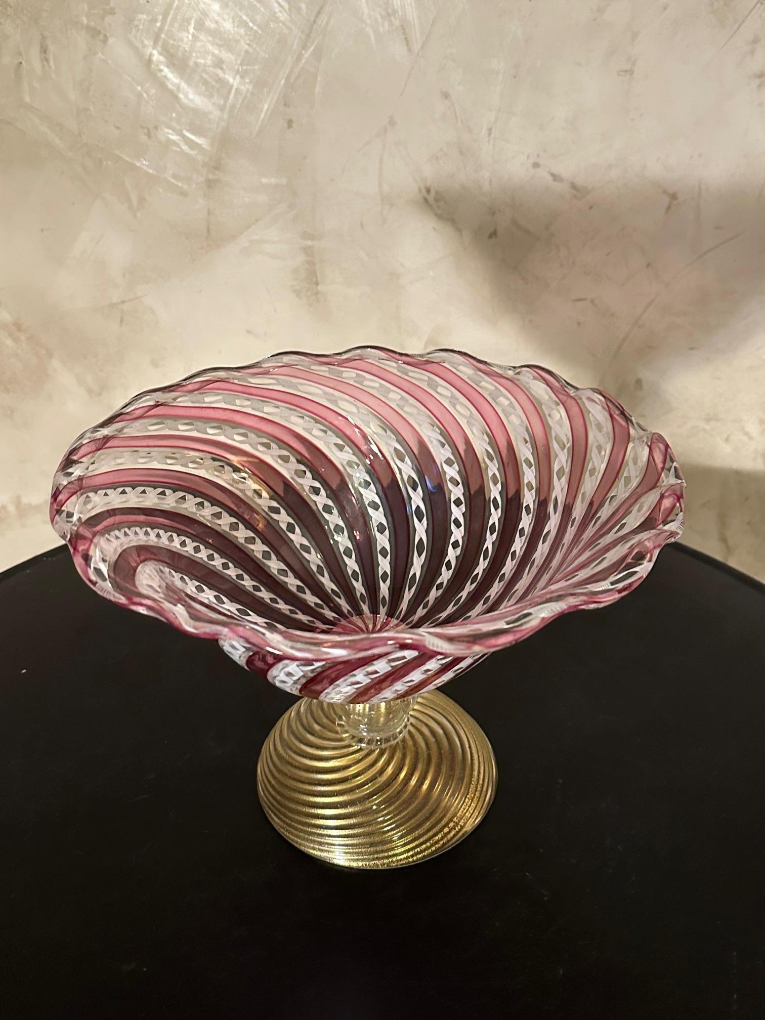 20th century Venitian Murano Glass Bowl, 1950s For Sale 3