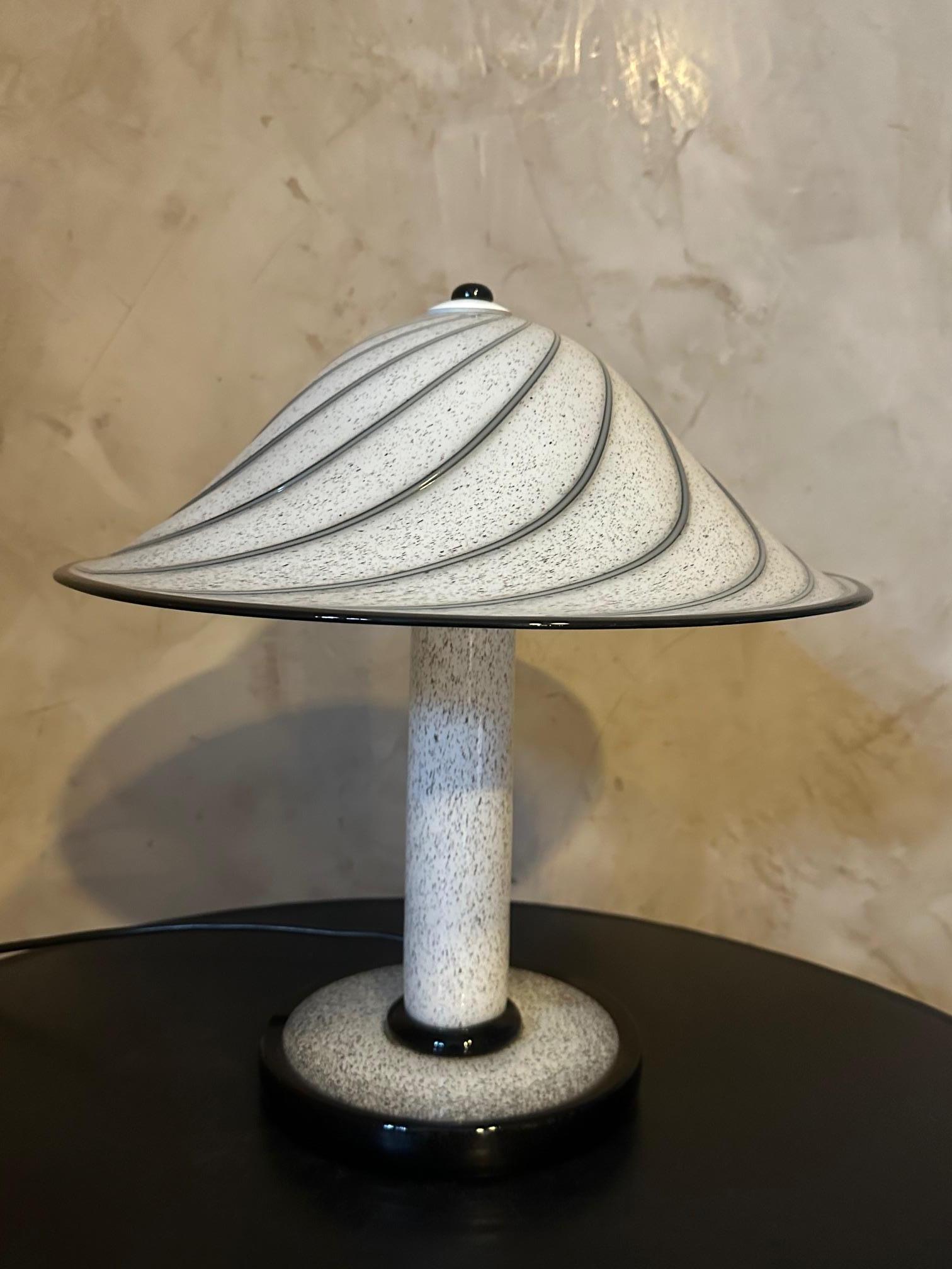 20th century Venitian Murano Glass Table Lamp, 1950s For Sale 2