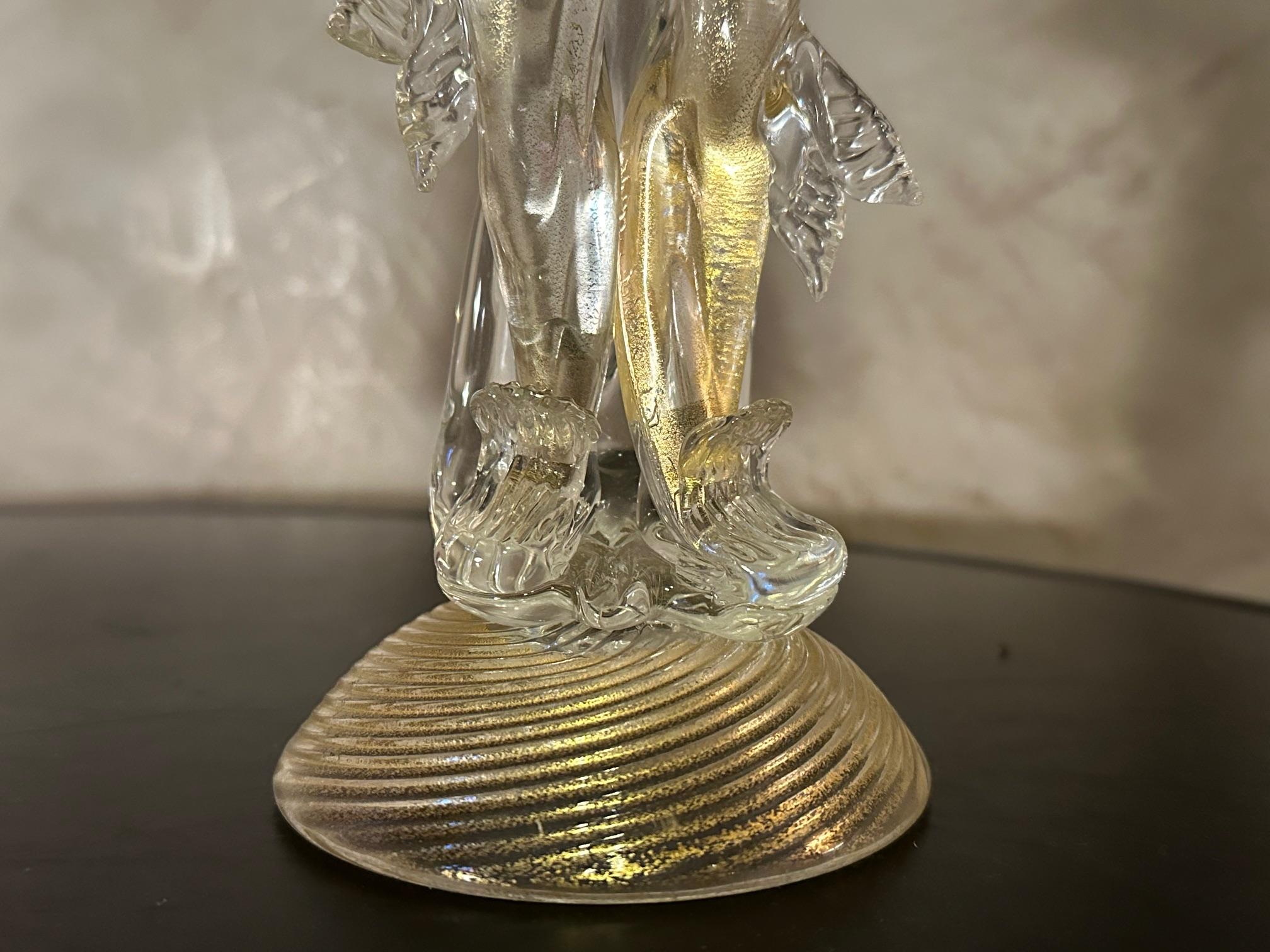 20th century Venitian Pair of Murano Glass Characters, 1950s For Sale 3