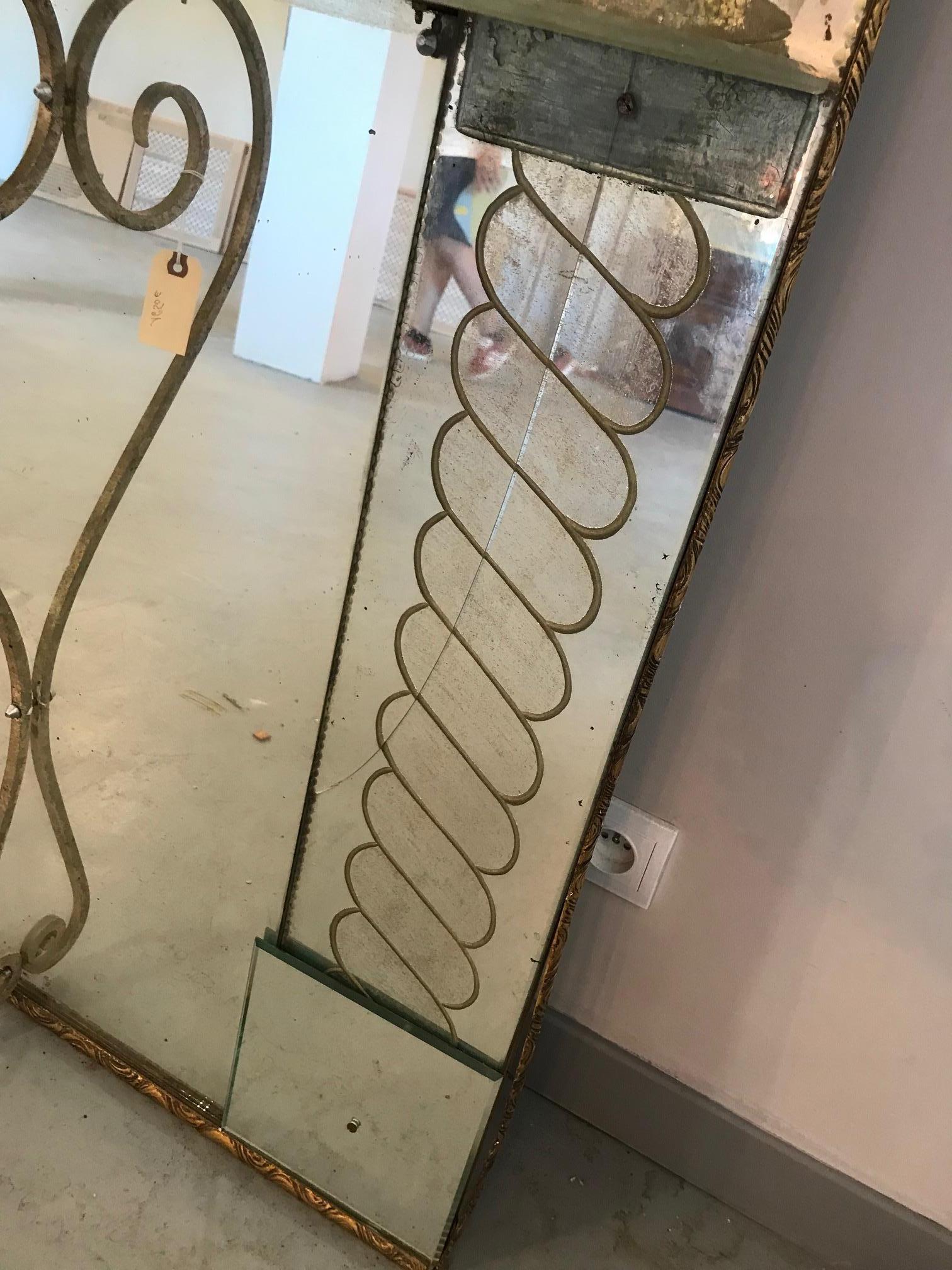 20th Century Venitian Signed Floor Mirror, 1956 4
