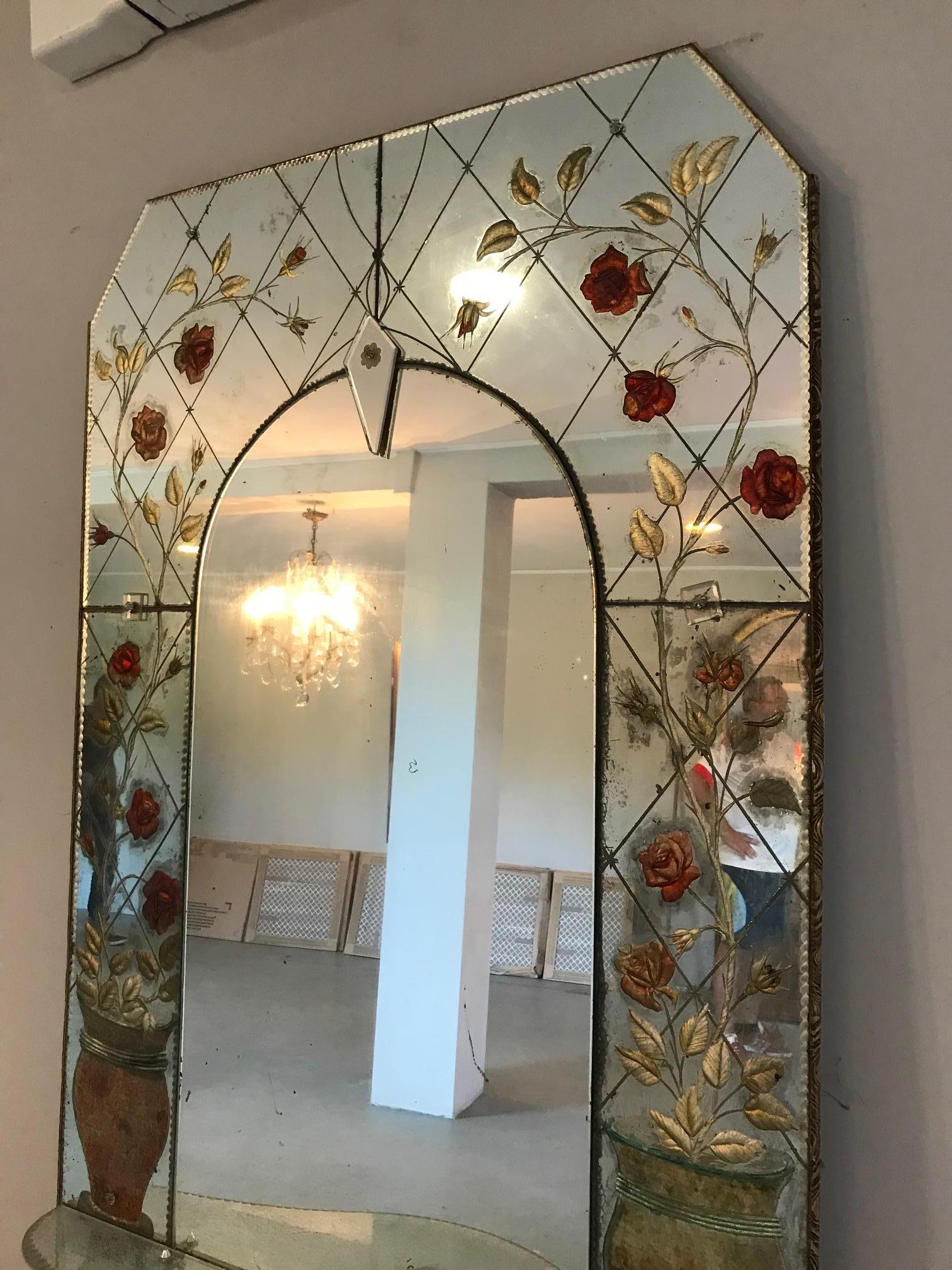 20th Century Venitian Signed Floor Mirror, 1956 For Sale 3