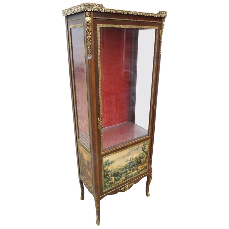 20th Century Vernis Martin Style Display Cabinet by H&L Epstein For Sale