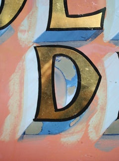 20th Century Verre Églomisé Reverse Glass Painted "Tripe Dresser" Trade Sign