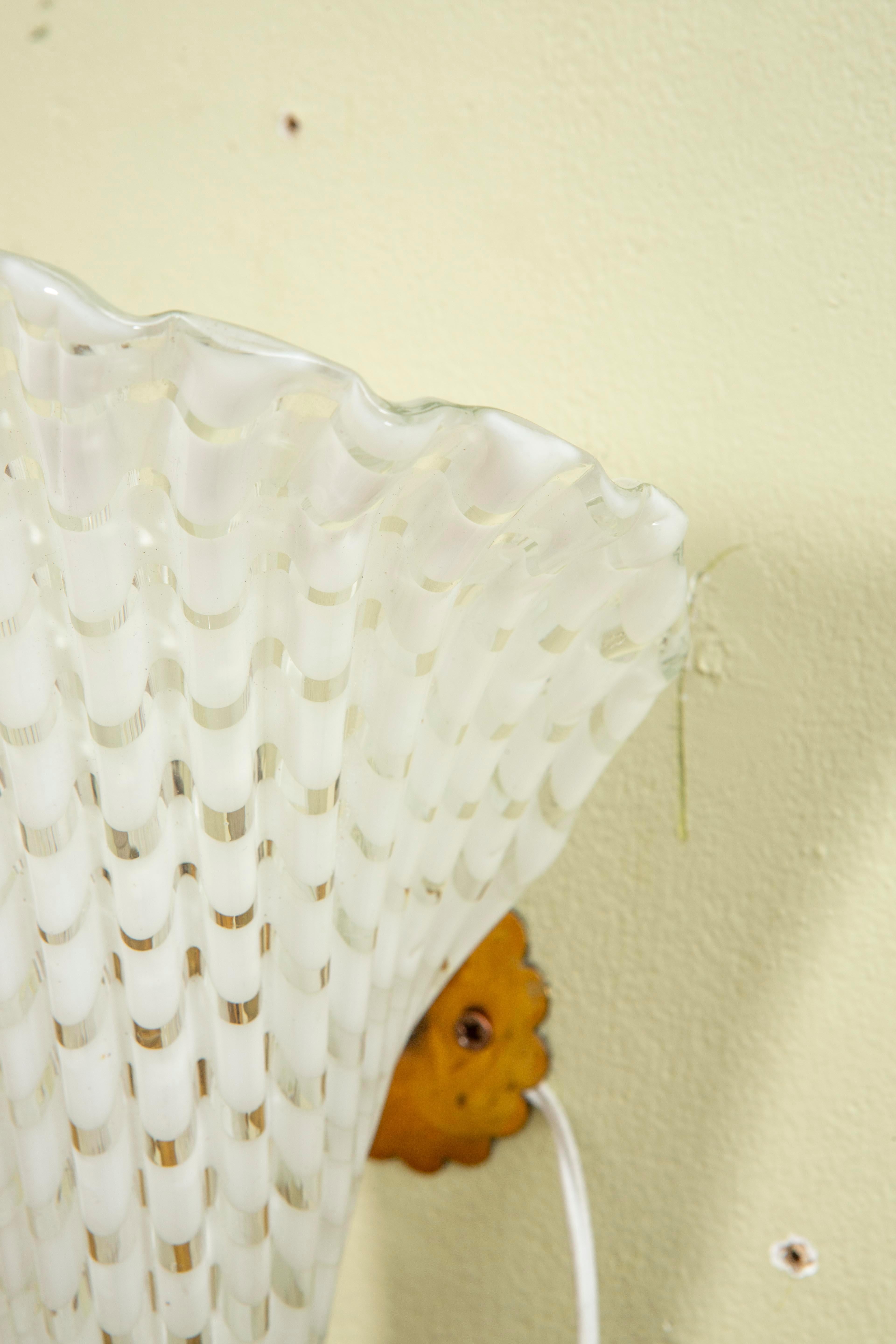 Paire d'appliques murales Vetreria Gino Cenedese du 20ème siècle, mod. Mezze Fifi en vente 3