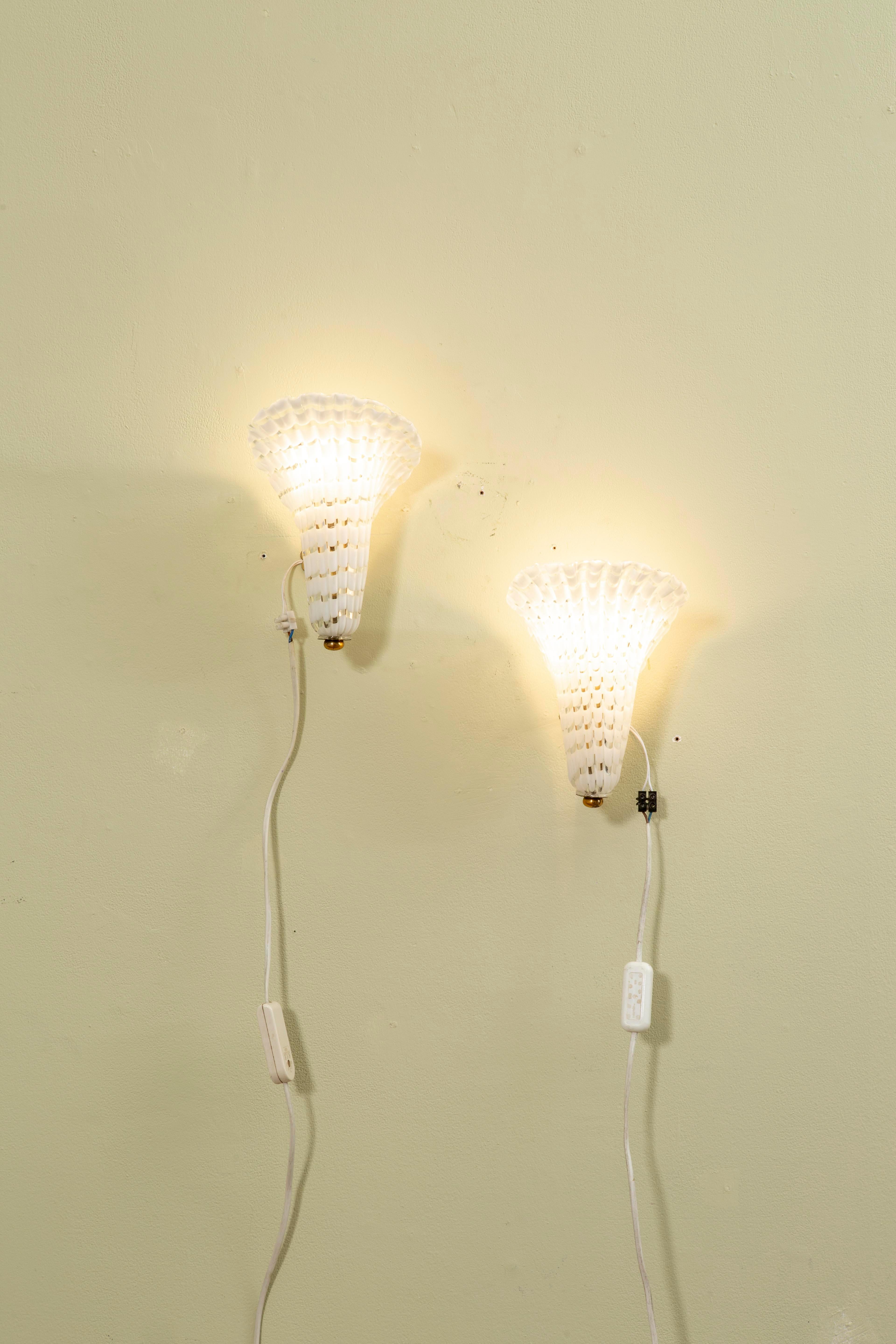 Paire d'appliques murales Vetreria Gino Cenedese du 20ème siècle, mod. Mezze Fifi en vente 5