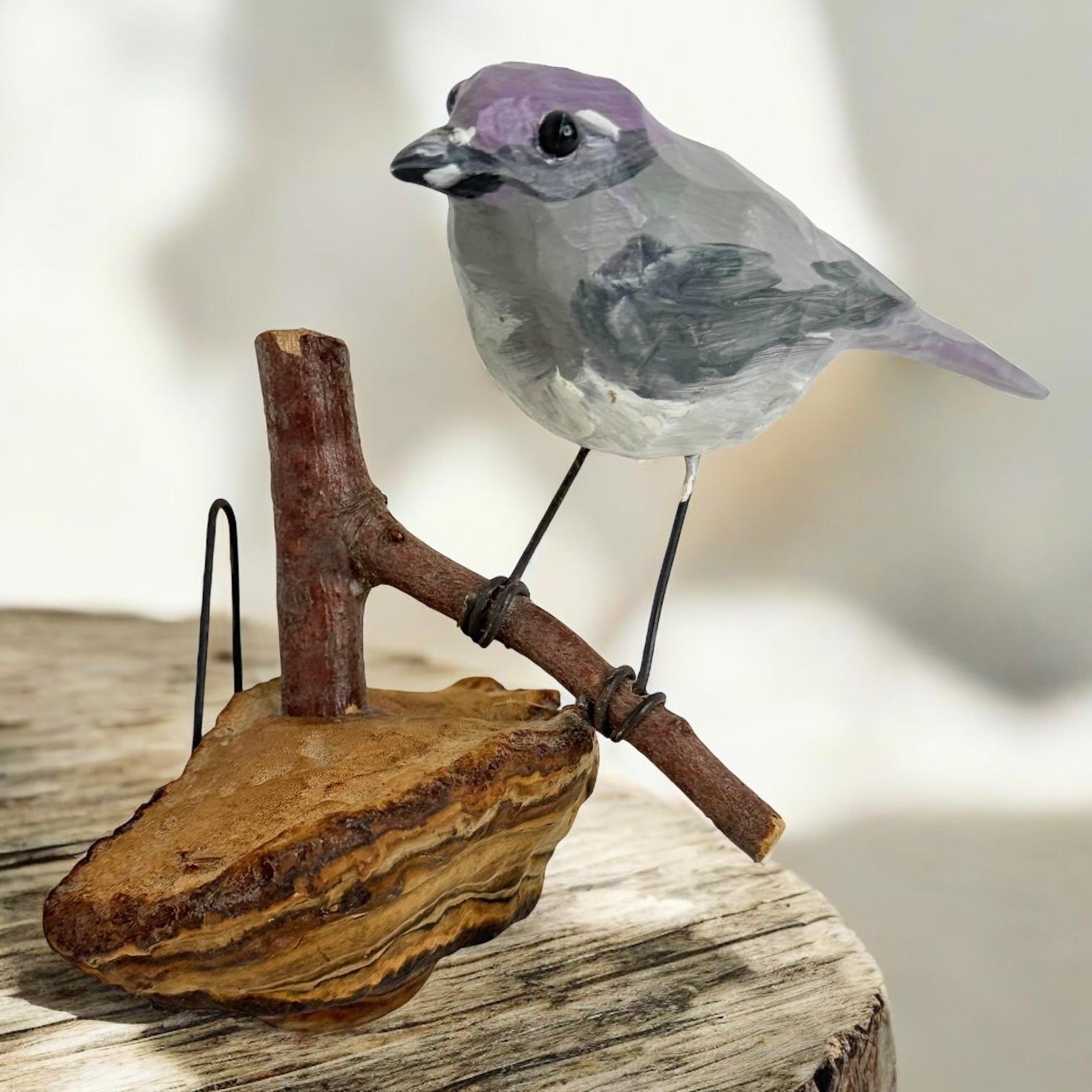 20th Century Viechtauer Carved Wood Bird Folk Art Black Forest Antique Austria in vendita 11