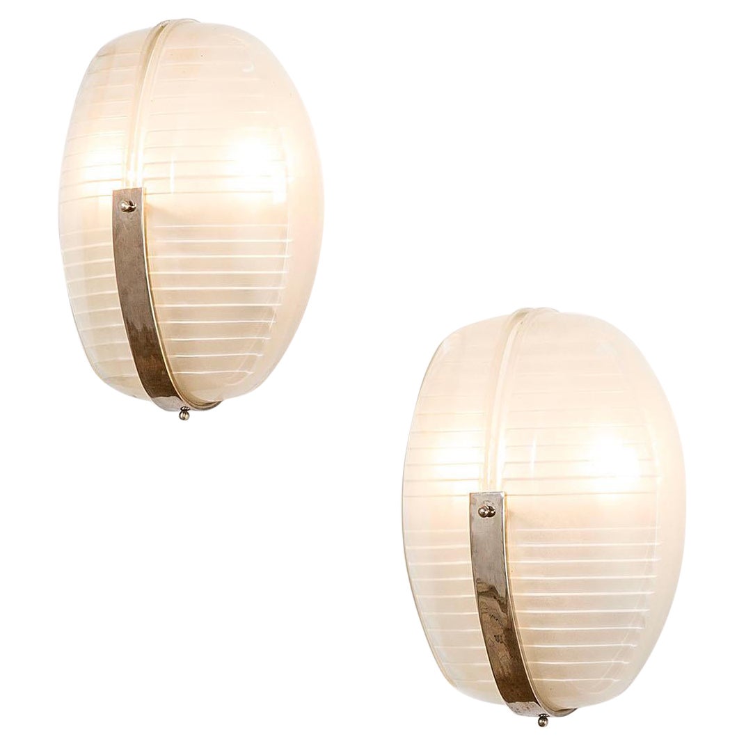 20th Century Vico Magistretti Pair of Appliques Mod. Lambda for Artemide, 60s