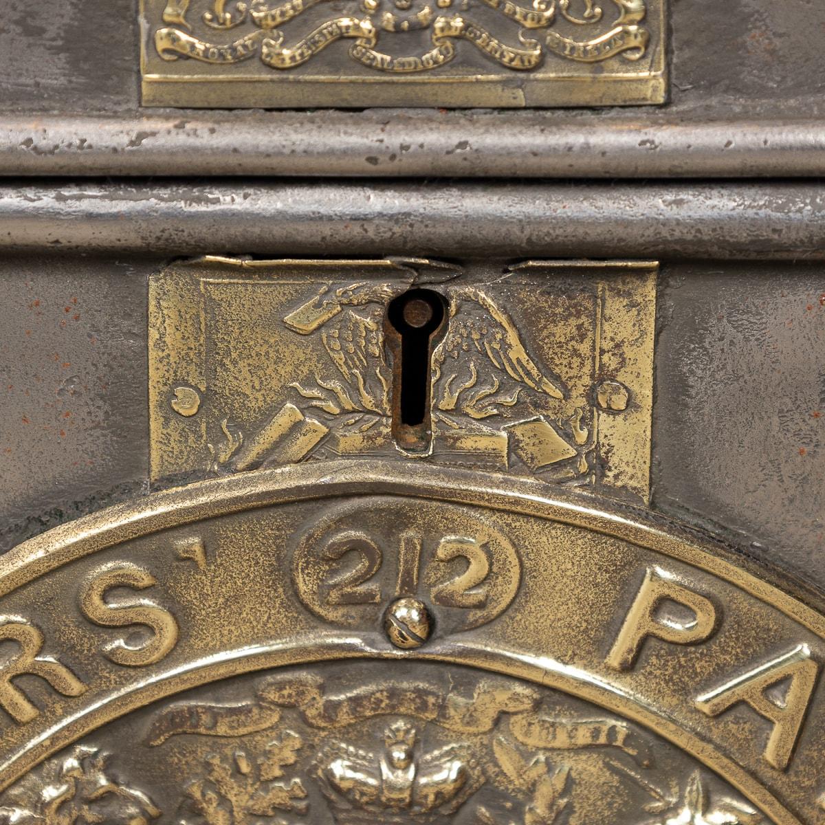 20th Century Victorian Cast Iron Fire Resistant Strong Box, Milner c.1850 6