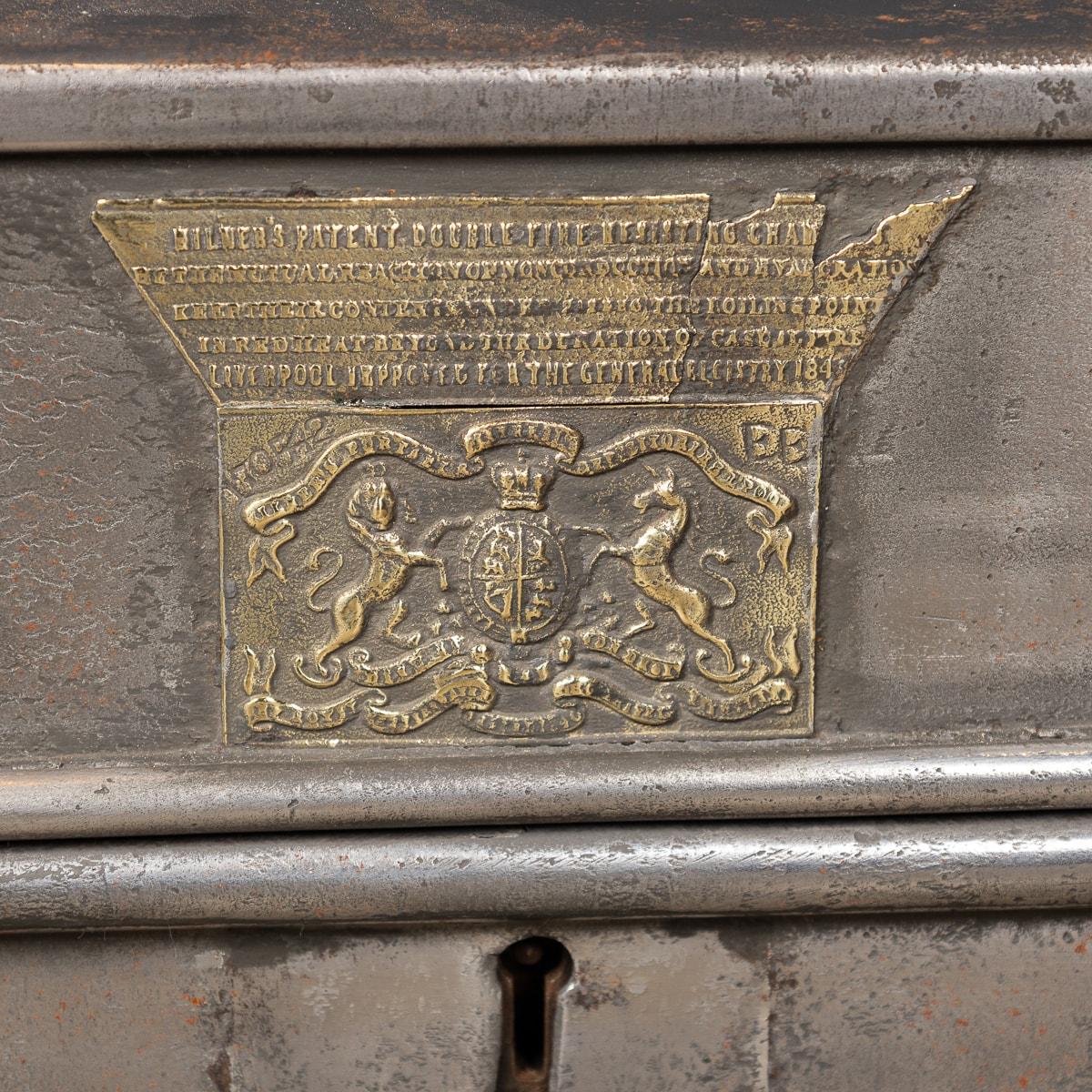 20th Century Victorian Cast Iron Fire Resistant Strong Box, Milner c.1850 7