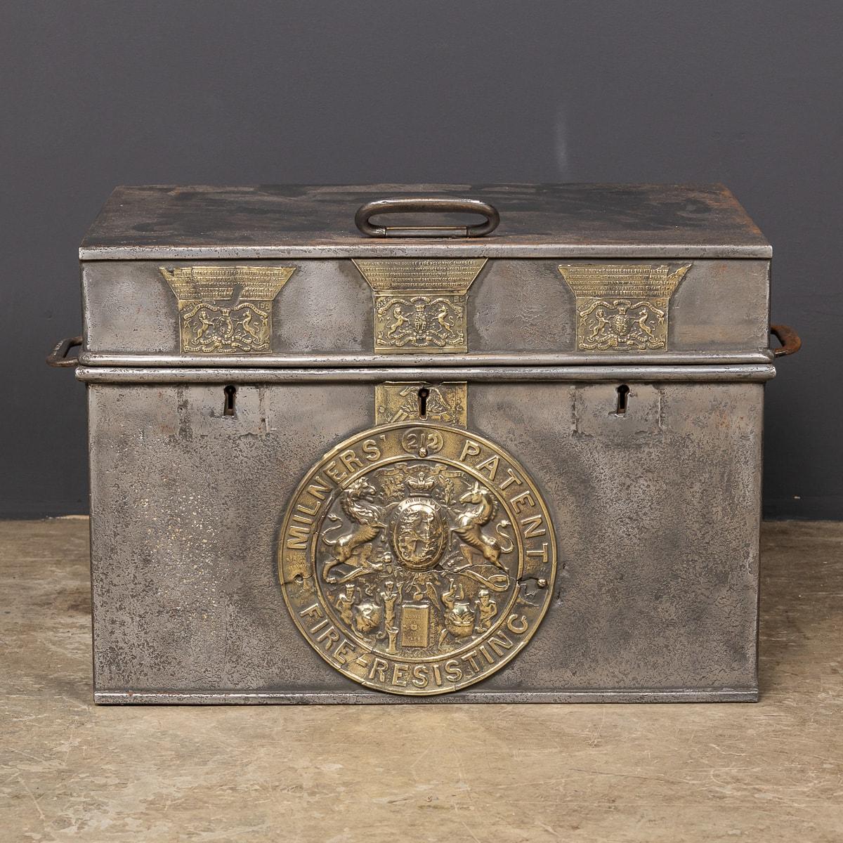 Other 20th Century Victorian Cast Iron Fire Resistant Strong Box, Milner c.1850