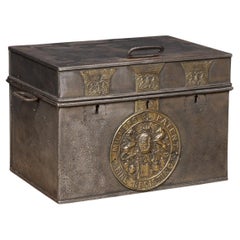 20th Century Victorian Cast Iron Fire Resistant Strong Box, Milner c.1850