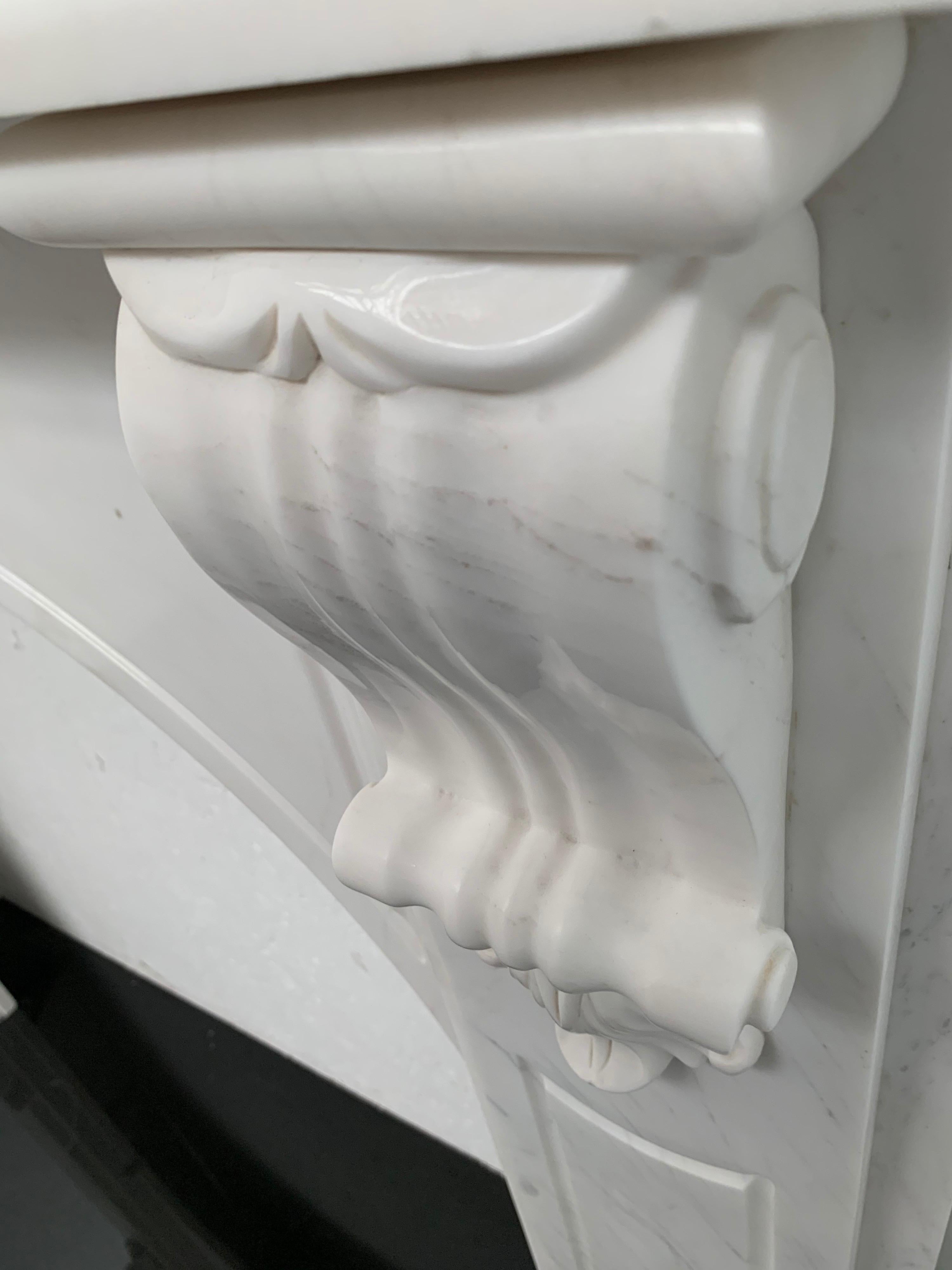 20th Century Victorian Corbel Marble Fireplace  7