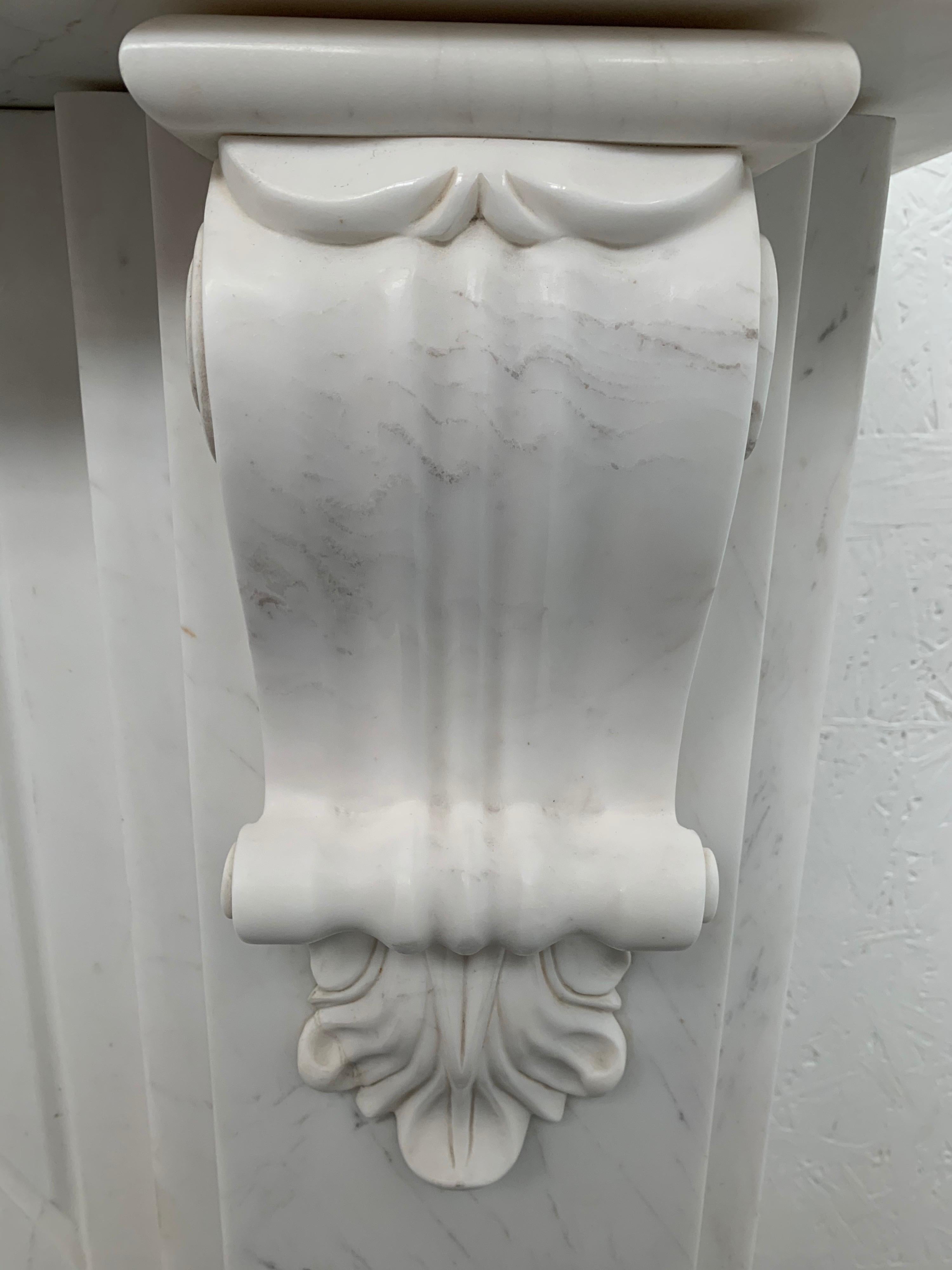 20th Century Victorian Corbel Marble Fireplace  8