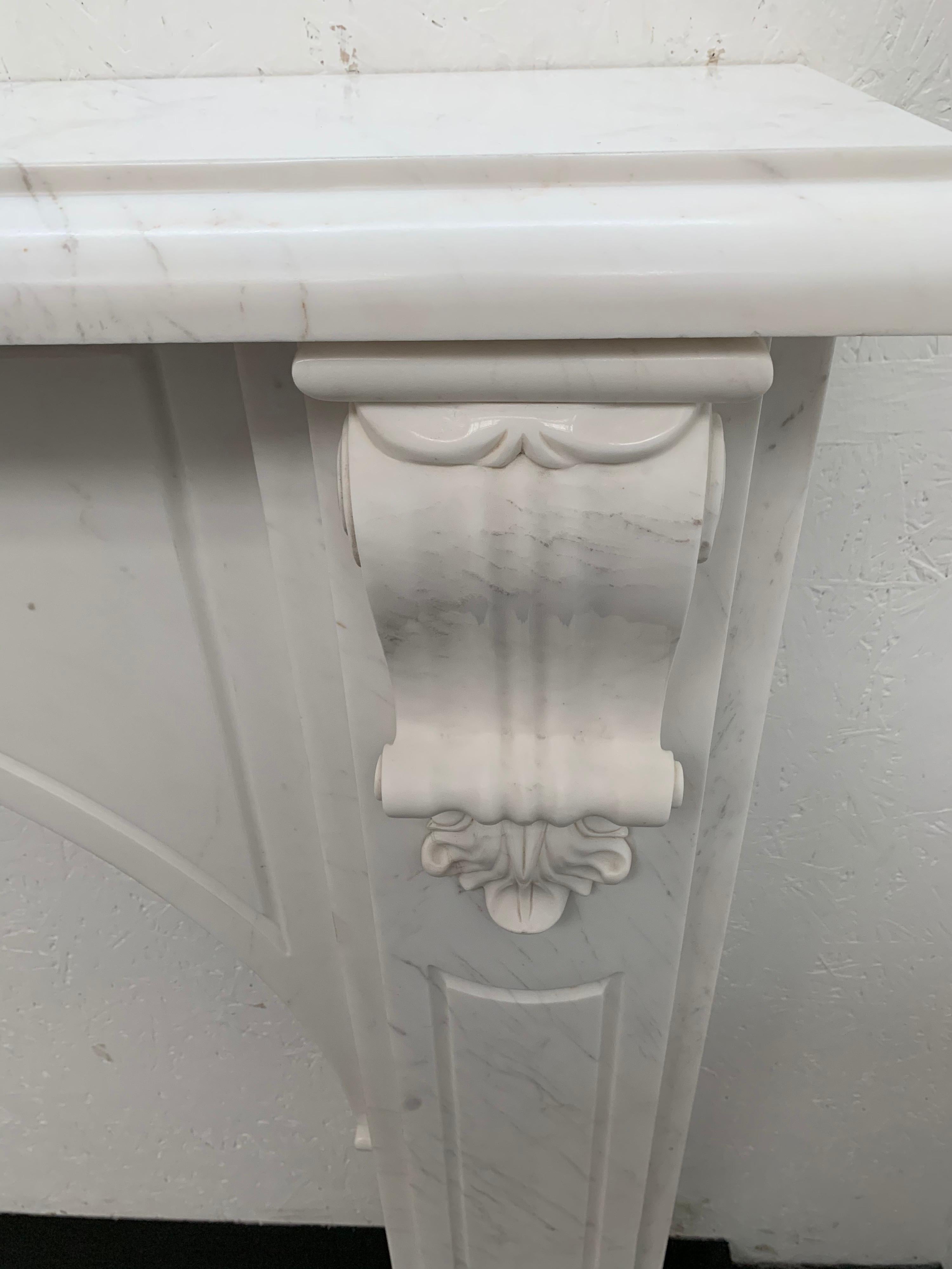 20th Century Victorian Corbel Marble Fireplace  In Fair Condition In London, GB