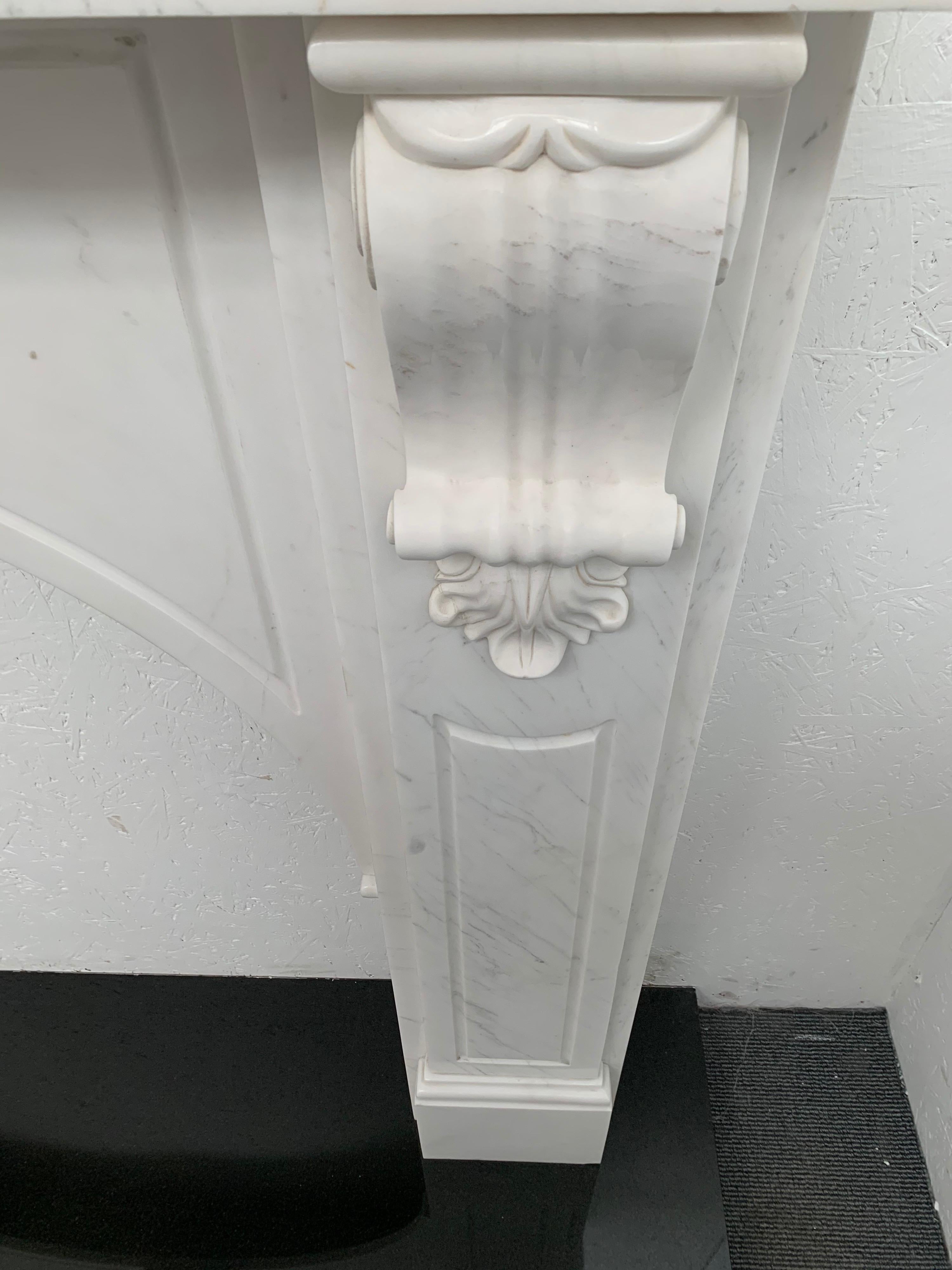 20th Century Victorian Corbel Marble Fireplace  1
