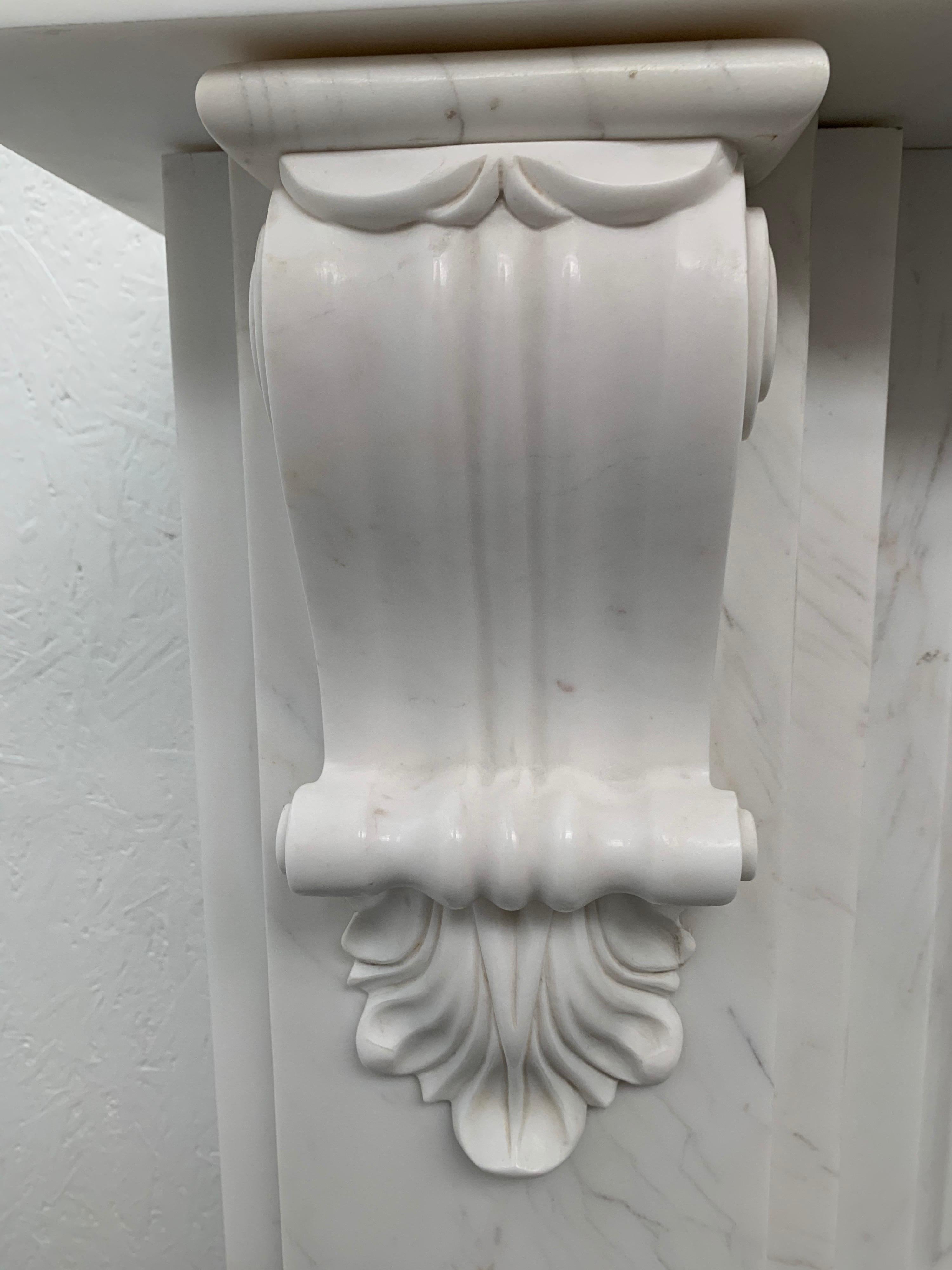 20th Century Victorian Corbel Marble Fireplace  3