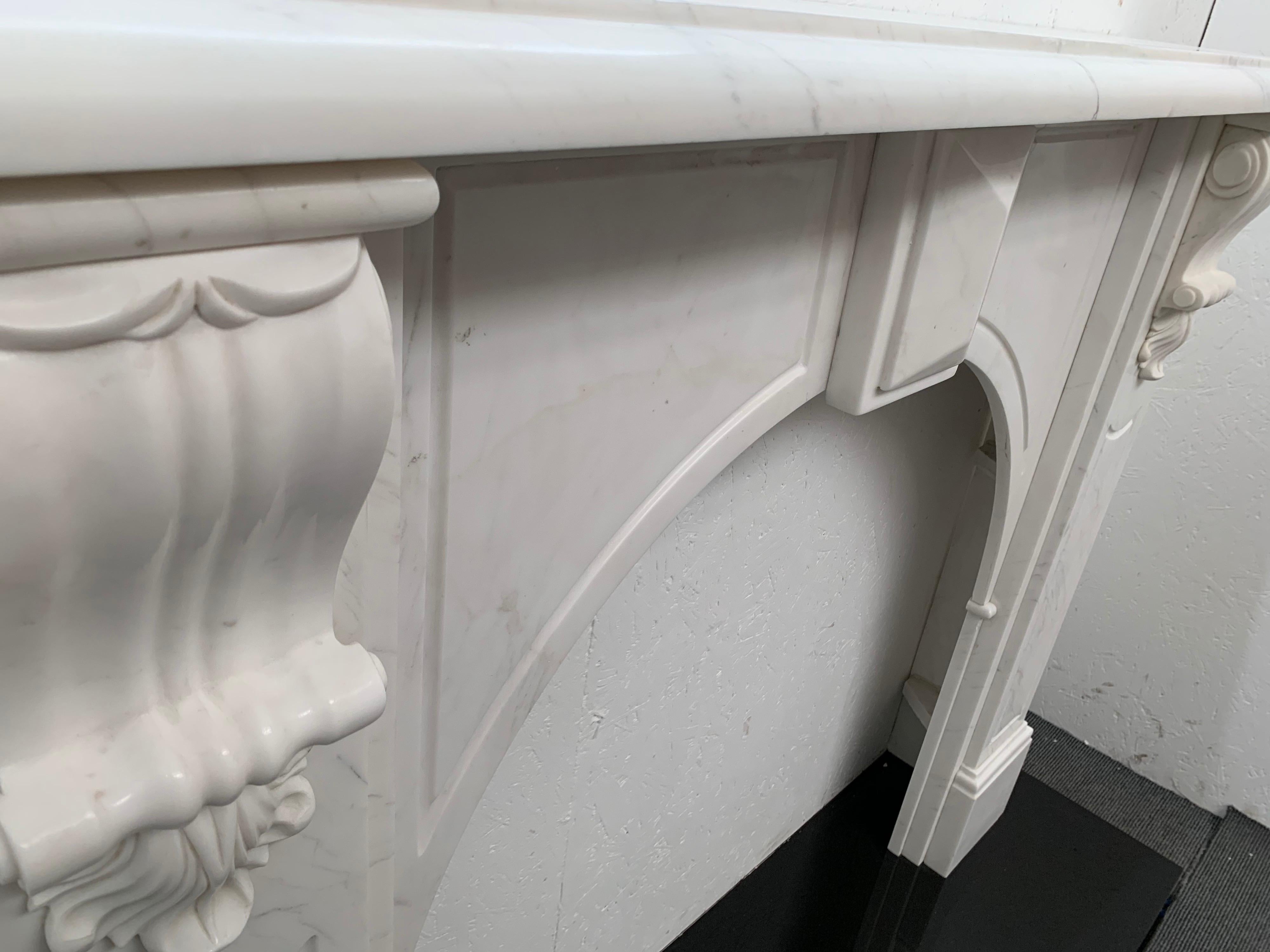 20th Century Victorian Corbel Marble Fireplace  4
