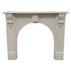 20th Century Victorian Corbel Marble Fireplace