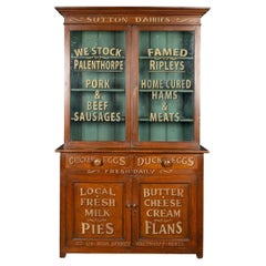 20th Century Victorian Mahogany Grocery Store Advertising Cabinet, c.1900