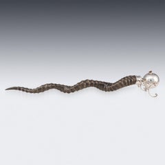20th Century Victorian Solid Silver & Antelope Horn Gimble Cigar Lighter, c.1913