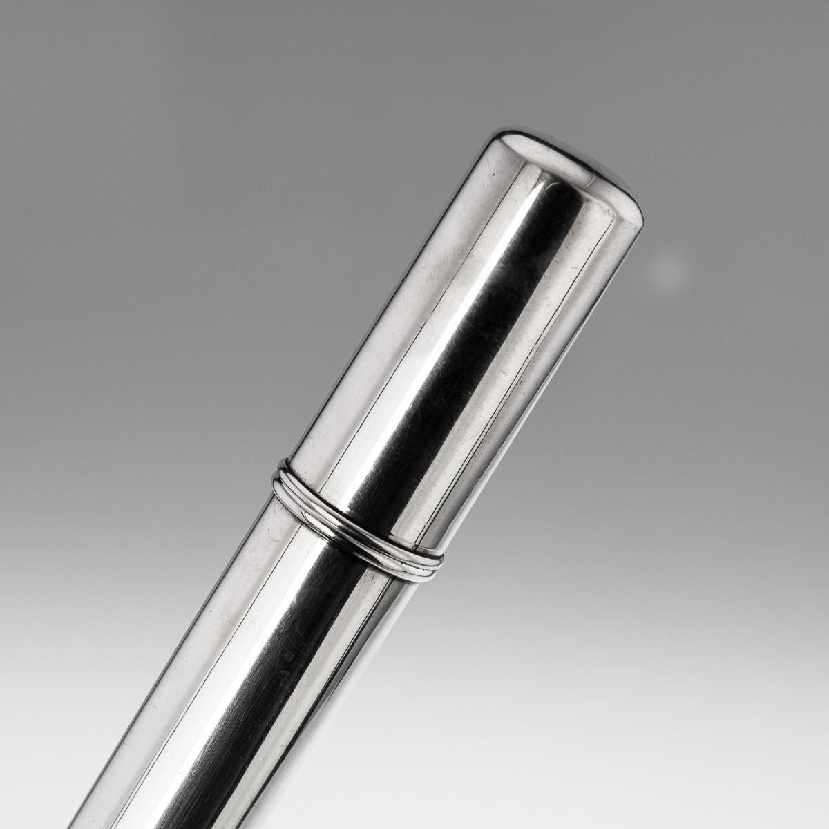 20th Century Victorian Solid Silver Cigar Tube, Wright & Davies, c.1901 In Good Condition For Sale In Royal Tunbridge Wells, Kent