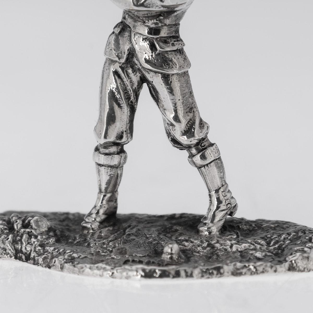 20th Century Victorian Solid Silver Golf Menu Holders, London, c.1896 For Sale 7