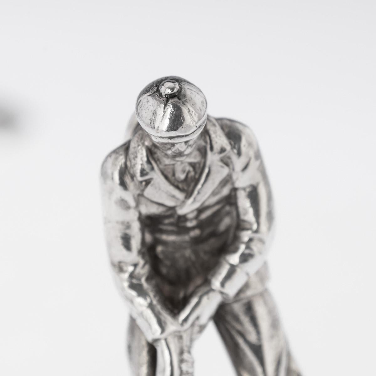 20th Century Victorian Solid Silver Golf Menu Holders, London, c.1896 For Sale 1