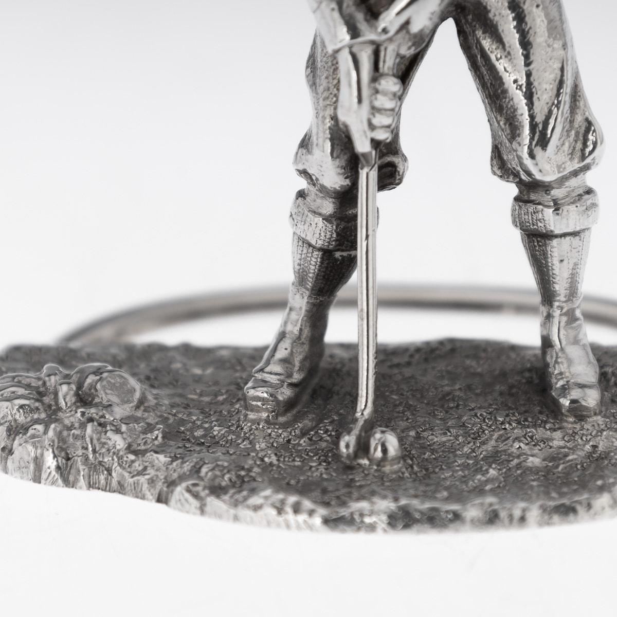 20th Century Victorian Solid Silver Golf Menu Holders, London, c.1896 For Sale 4