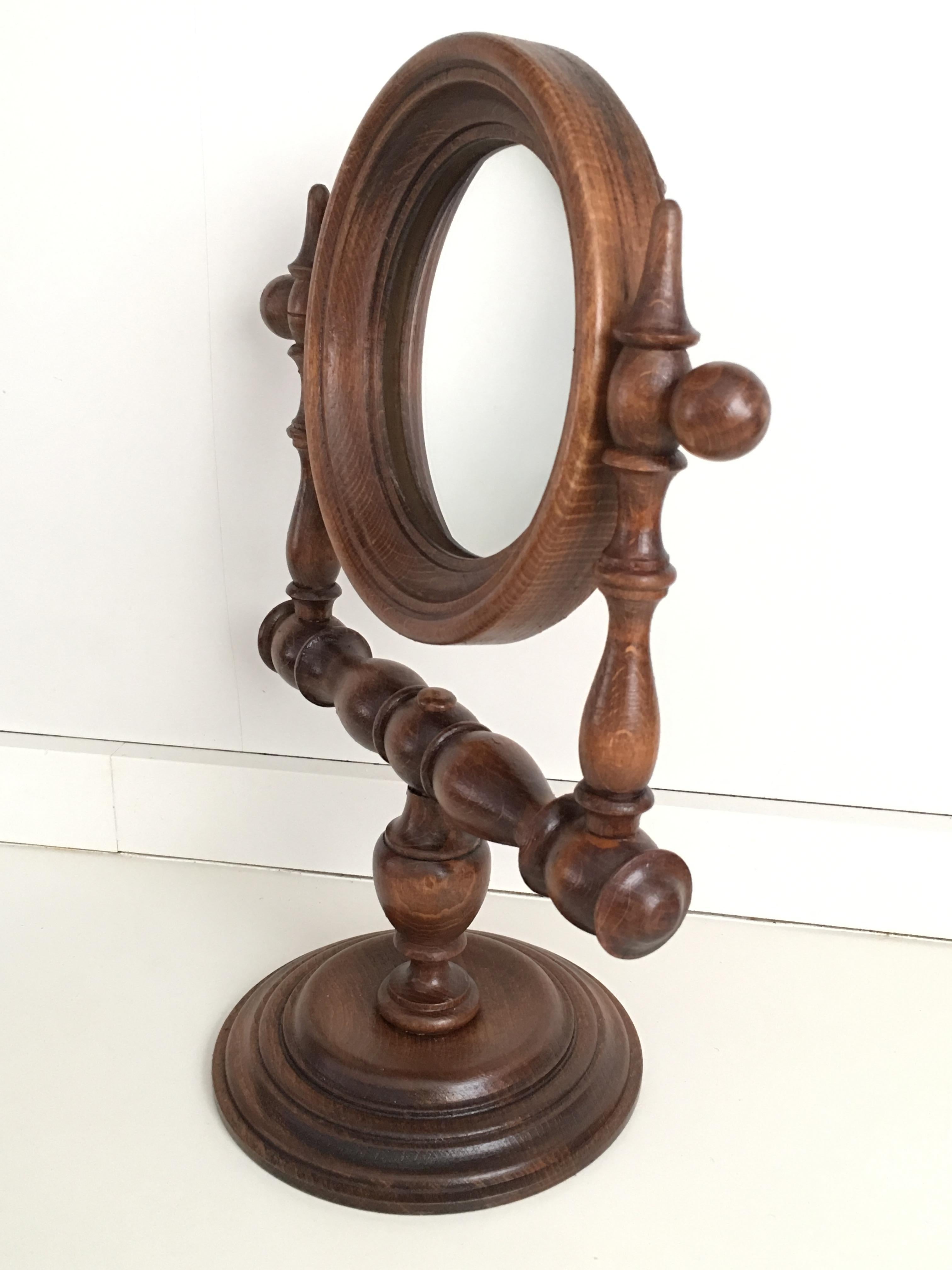 Carved 20th Century Victorian Walnut Dressing Table Mirrors, England